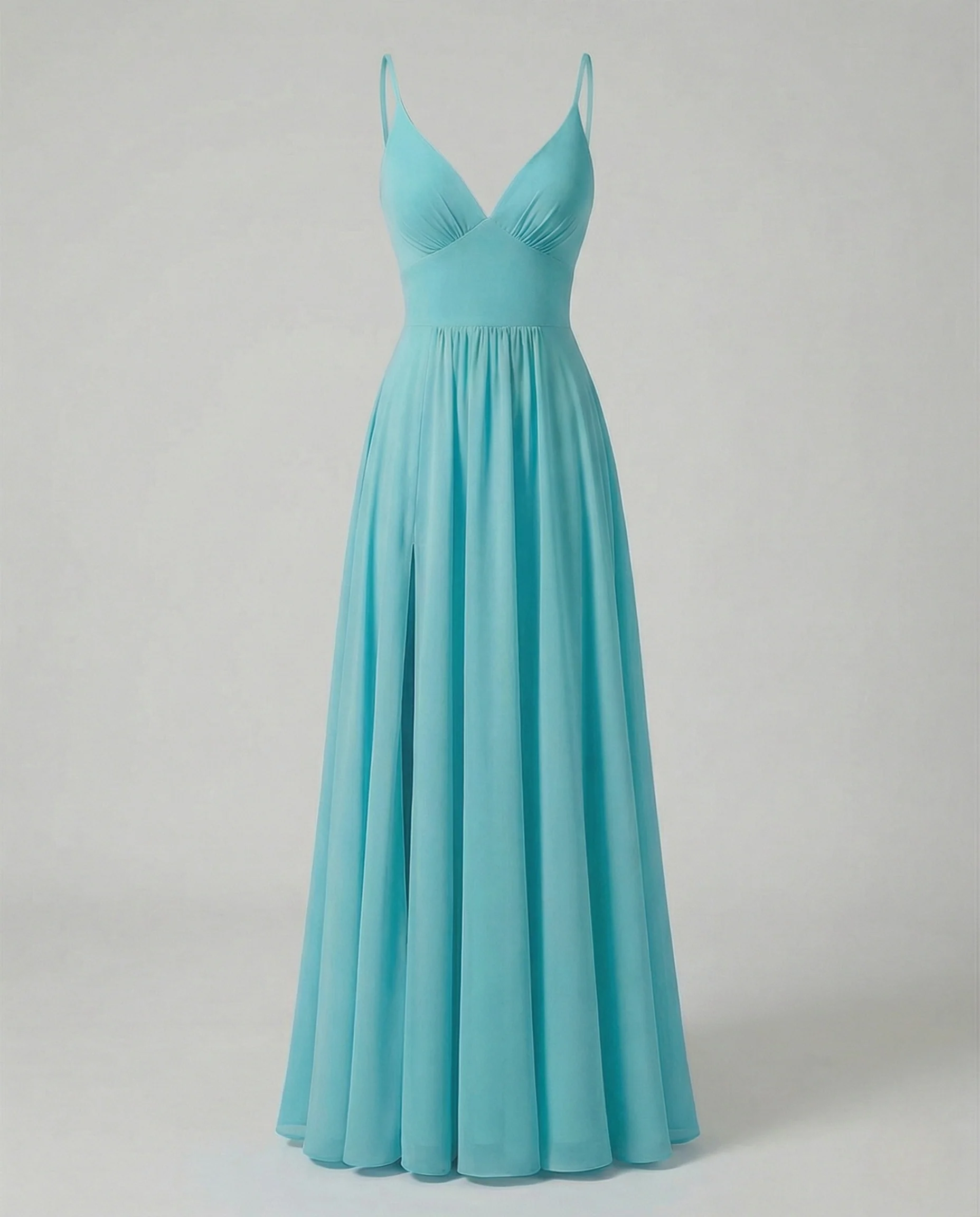 Damen Maxikleid Chiffon V-Ausschnitt - Image 6