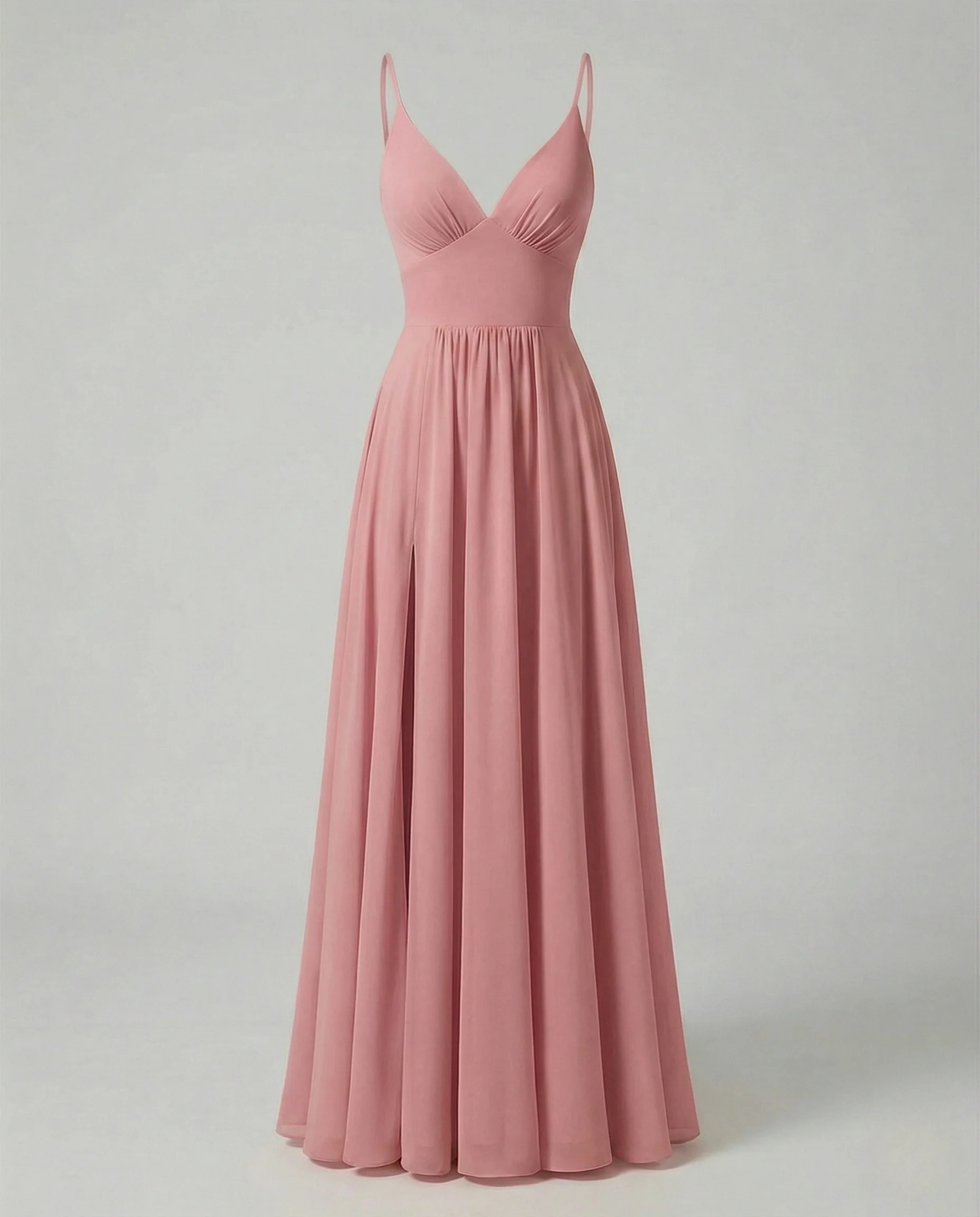 Damen Maxikleid Chiffon V-Ausschnitt - Image 7