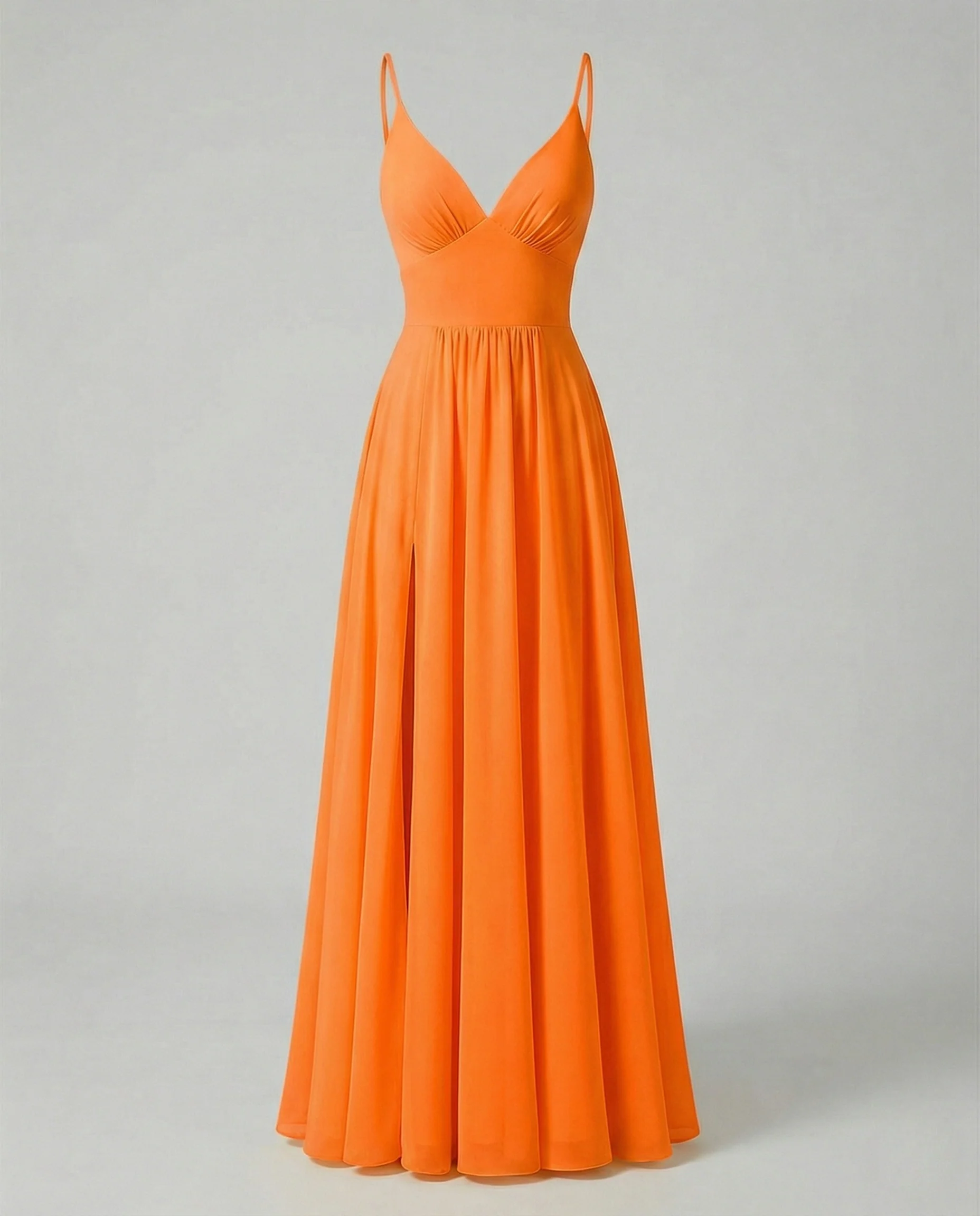 Damen Maxikleid Chiffon V-Ausschnitt - Image 9