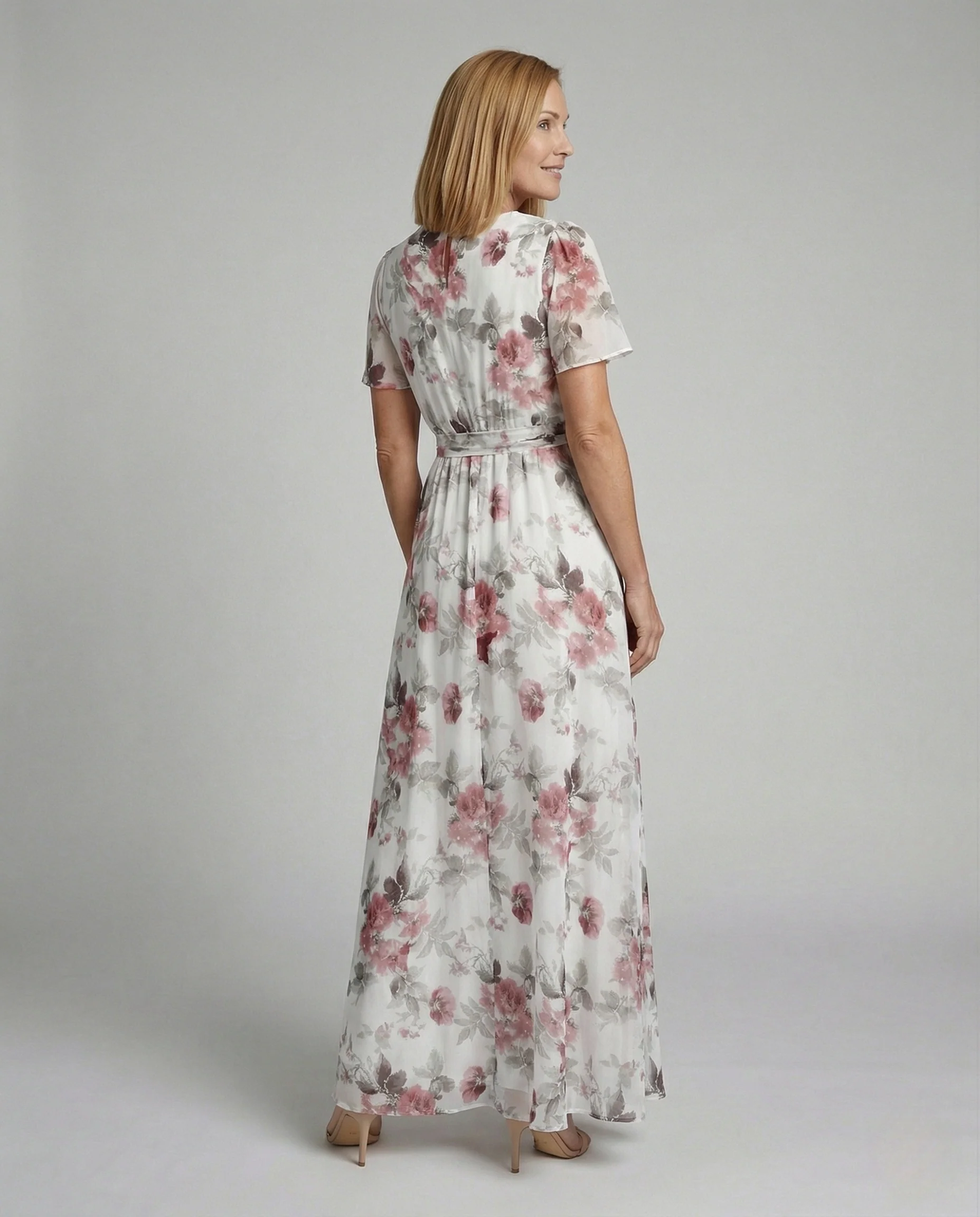 Blumenkleid Maxikleid Sommer Chiffon - Image 4