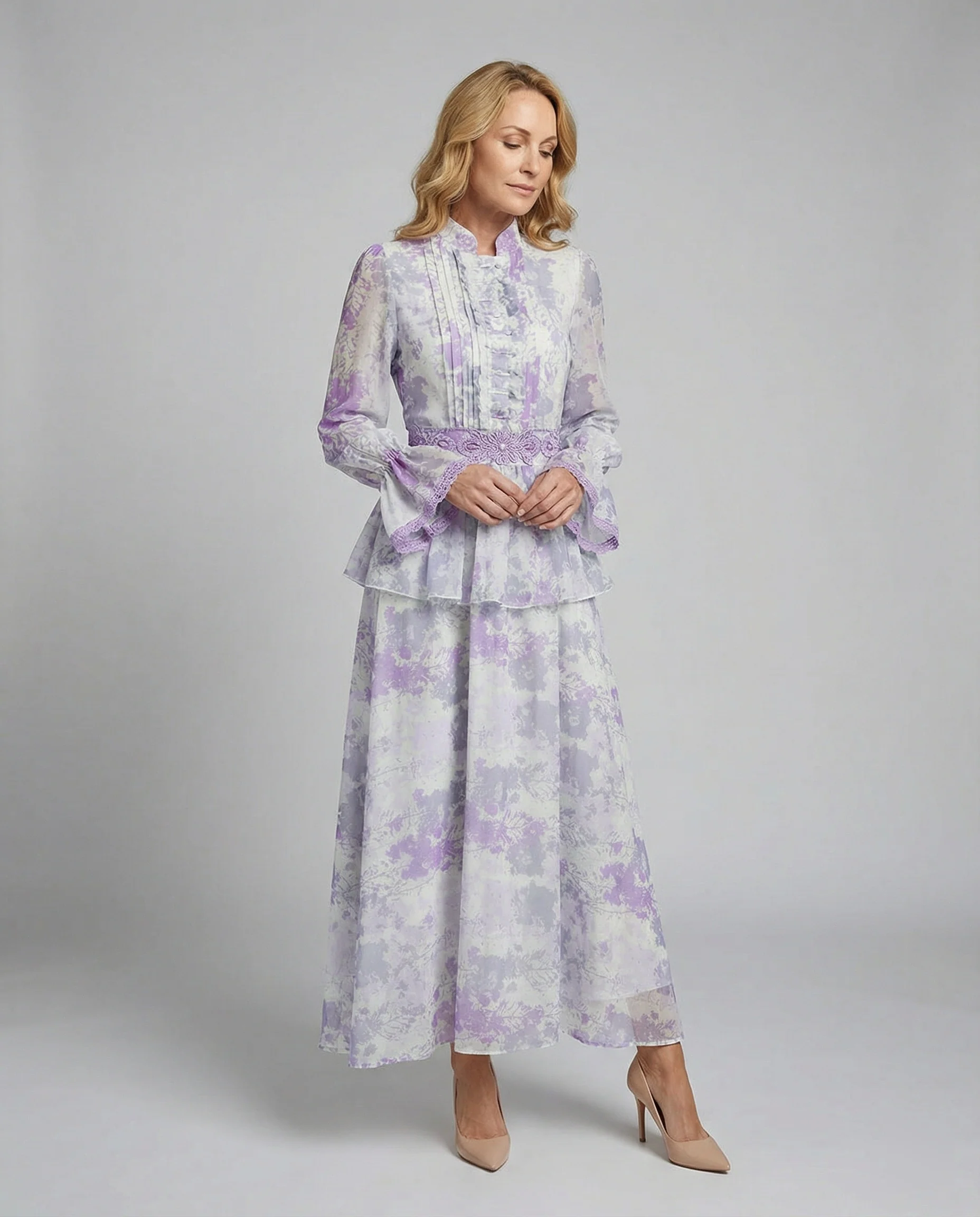 Damen Maxikleid Chiffon elegant - Image 5