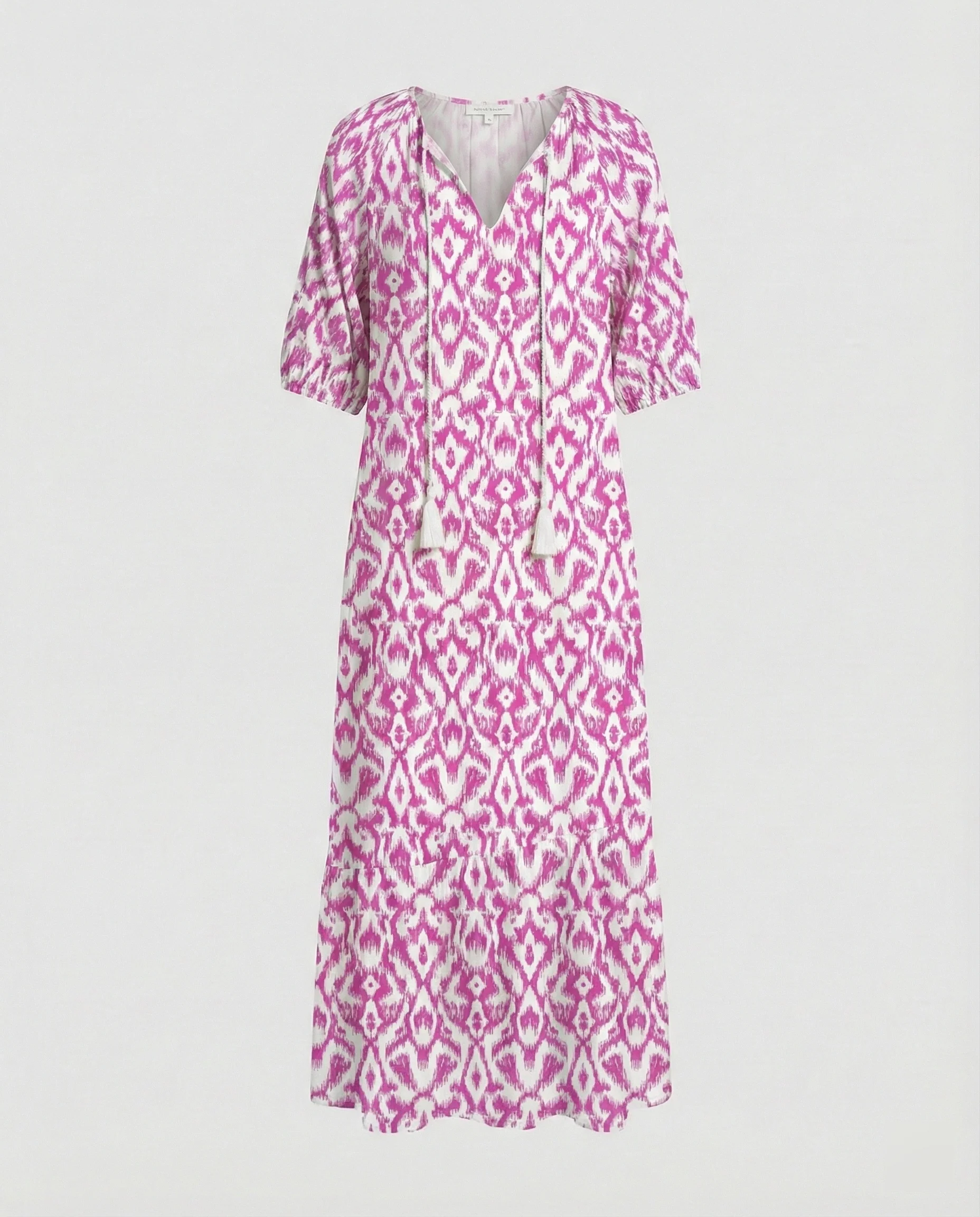 Boho Maxikleid Damen Kordelzug - Image 14
