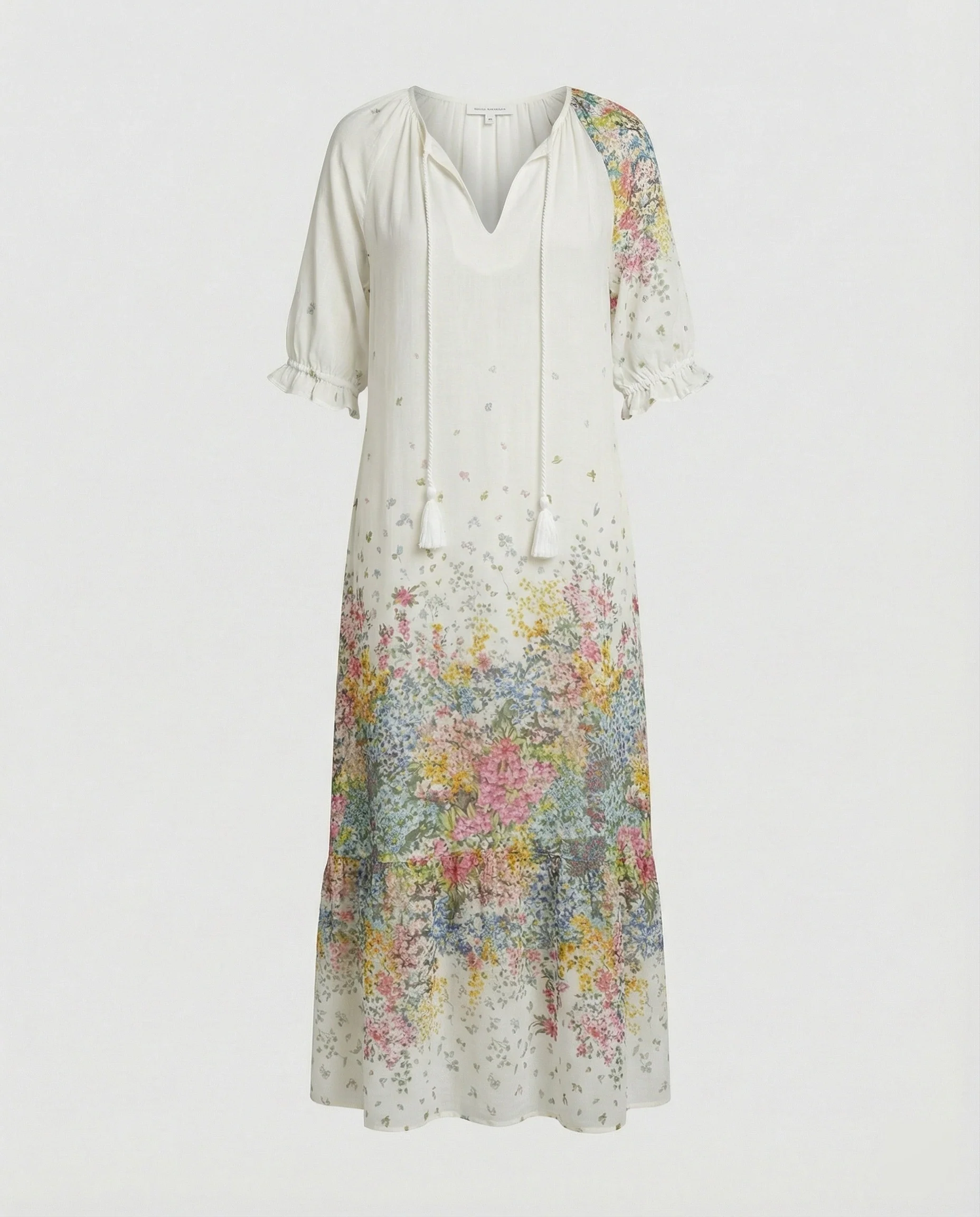 Boho Maxikleid Damen Kordelzug - Image 17