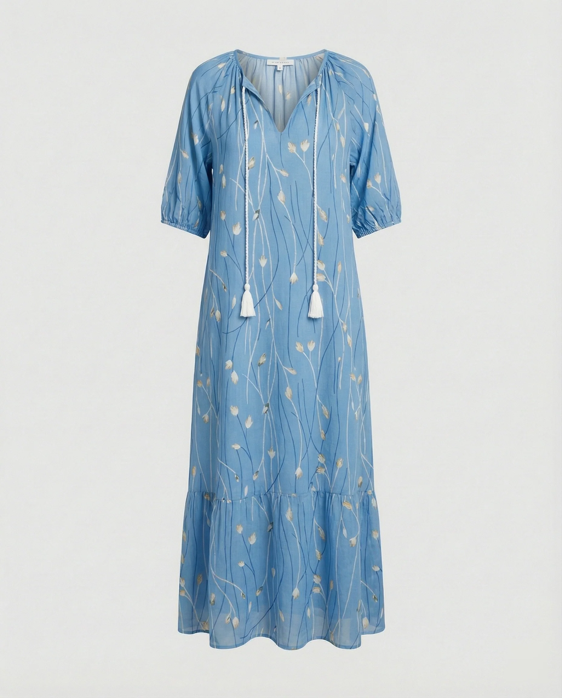 Boho Maxikleid Damen Kordelzug - Image 21