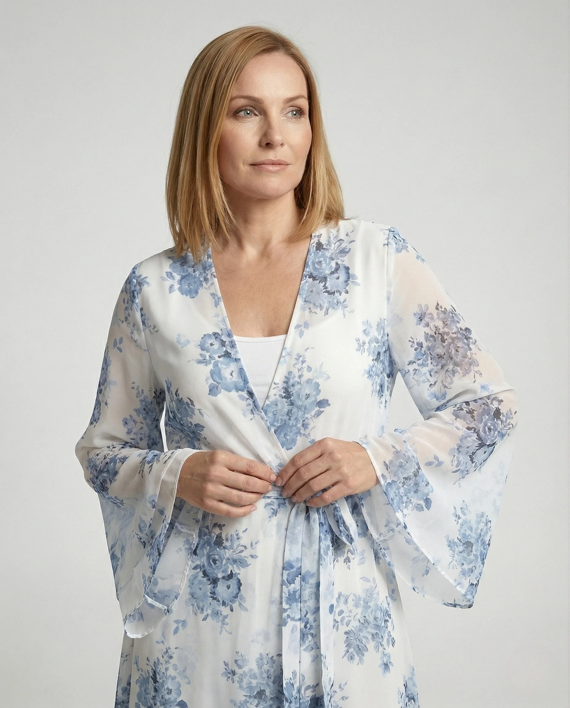 Maxikleid Damen Wickelstil Elegant - Image 2