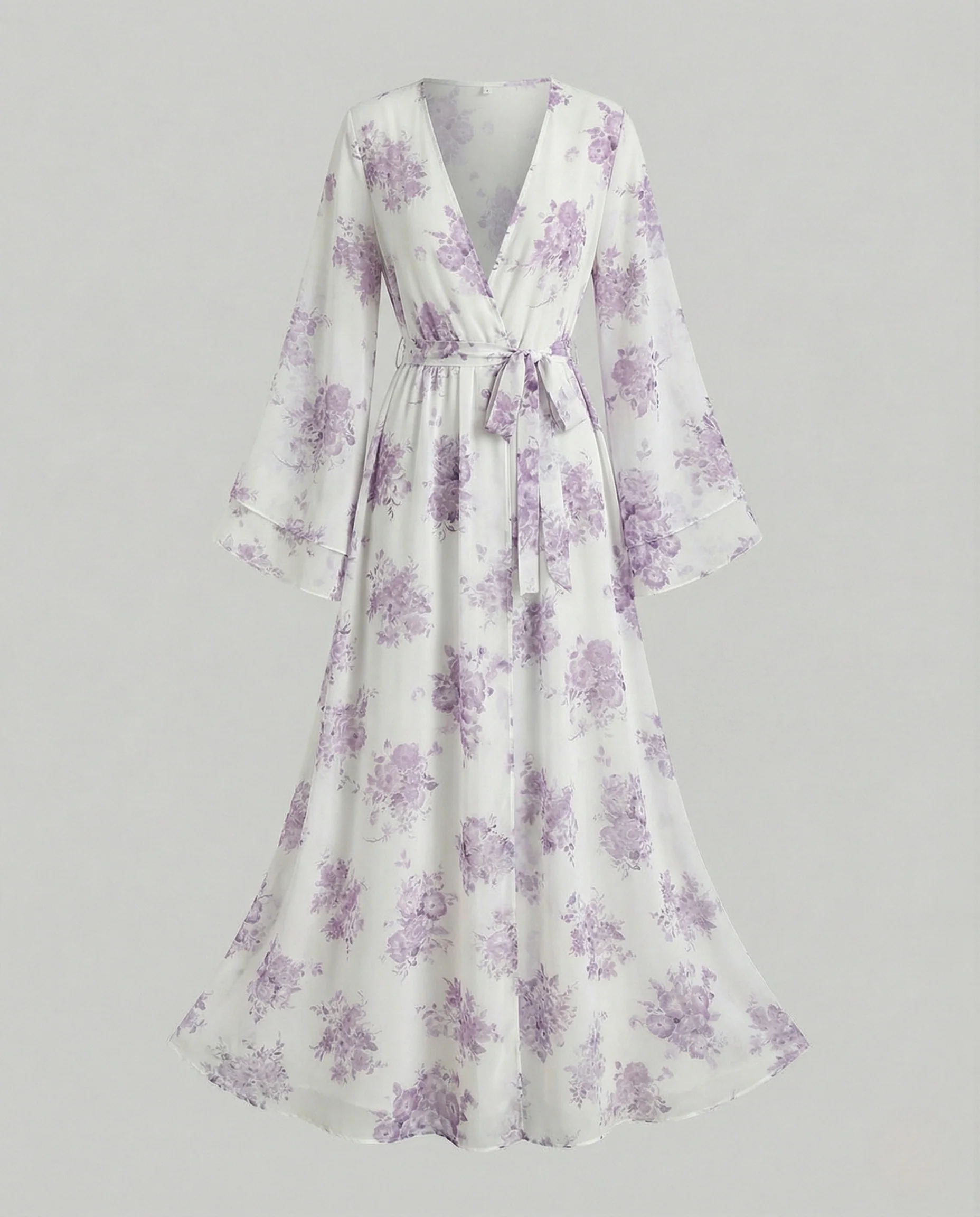 Maxikleid Damen Wickelstil Elegant - Image 6