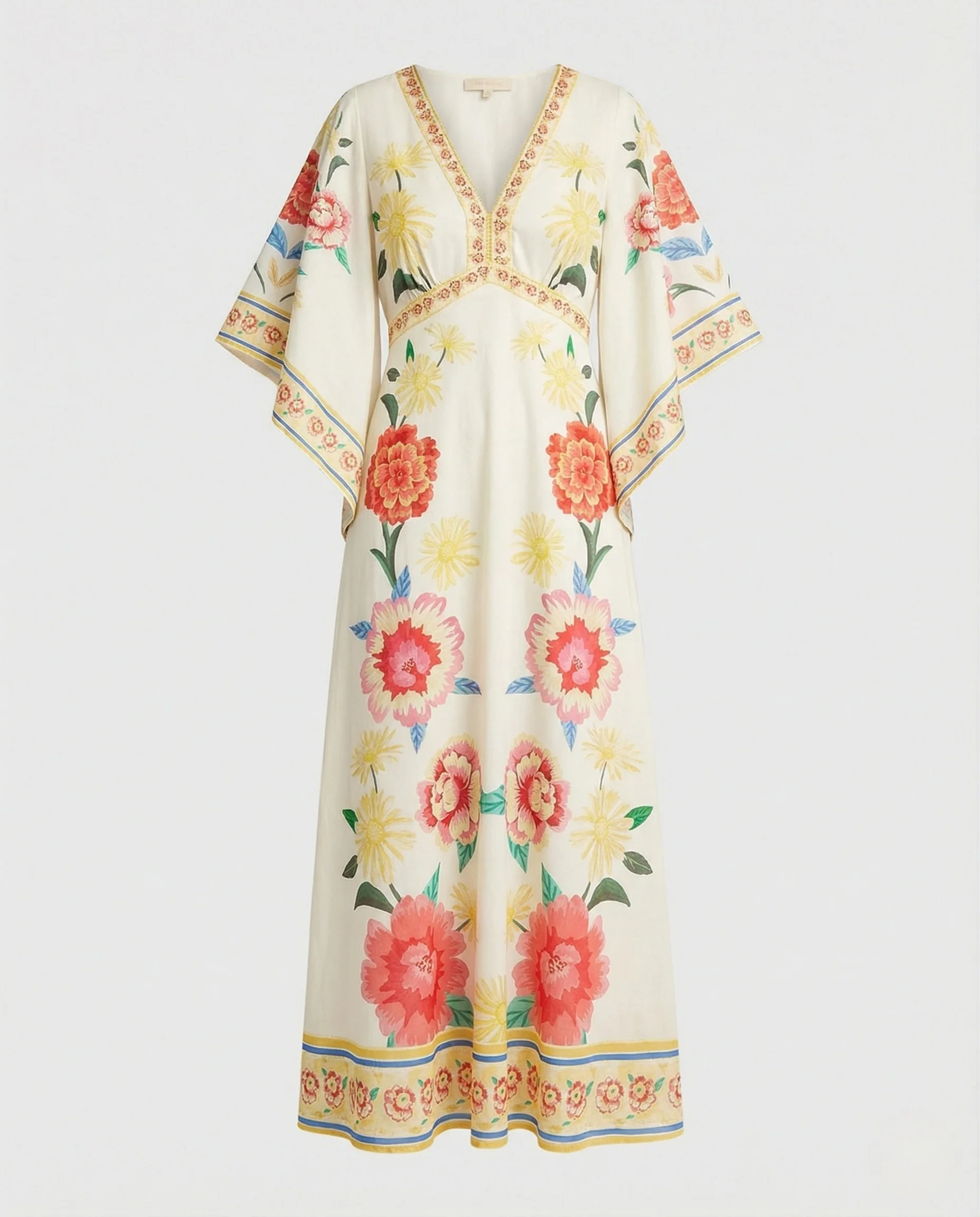Maxikleid Mit Bordürenprint Damen - Image 4