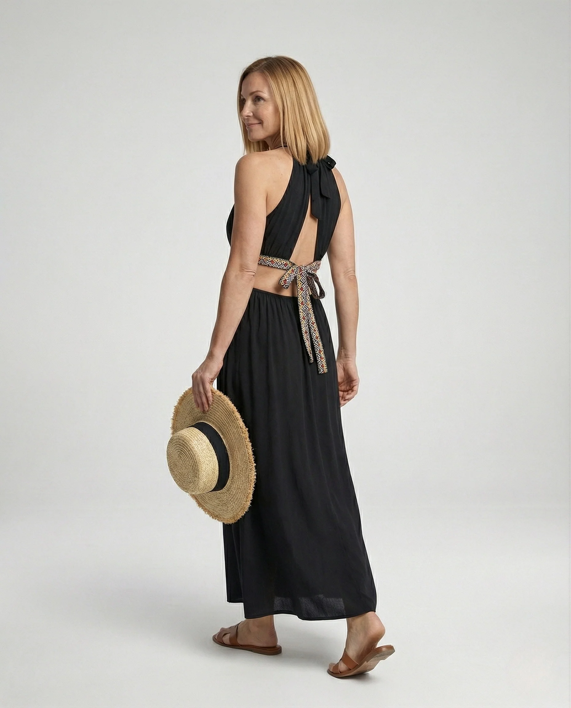 Damen Maxikleid Halter elegant - Image 3