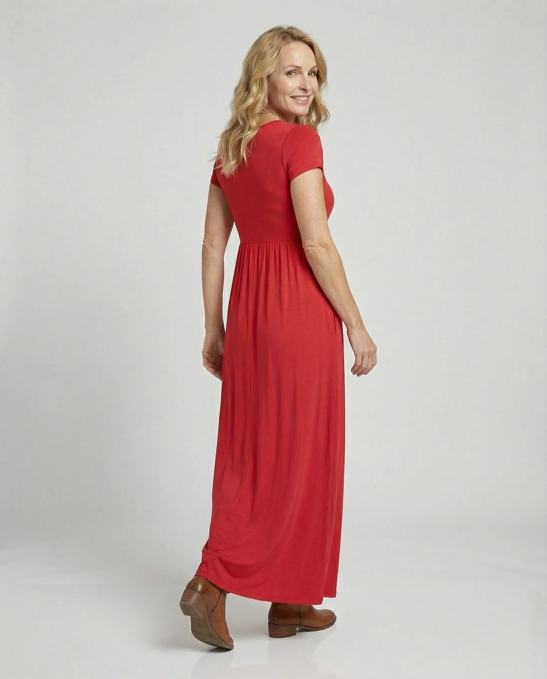 Damen Maxikleid Sommer mit Taschen - Image 4