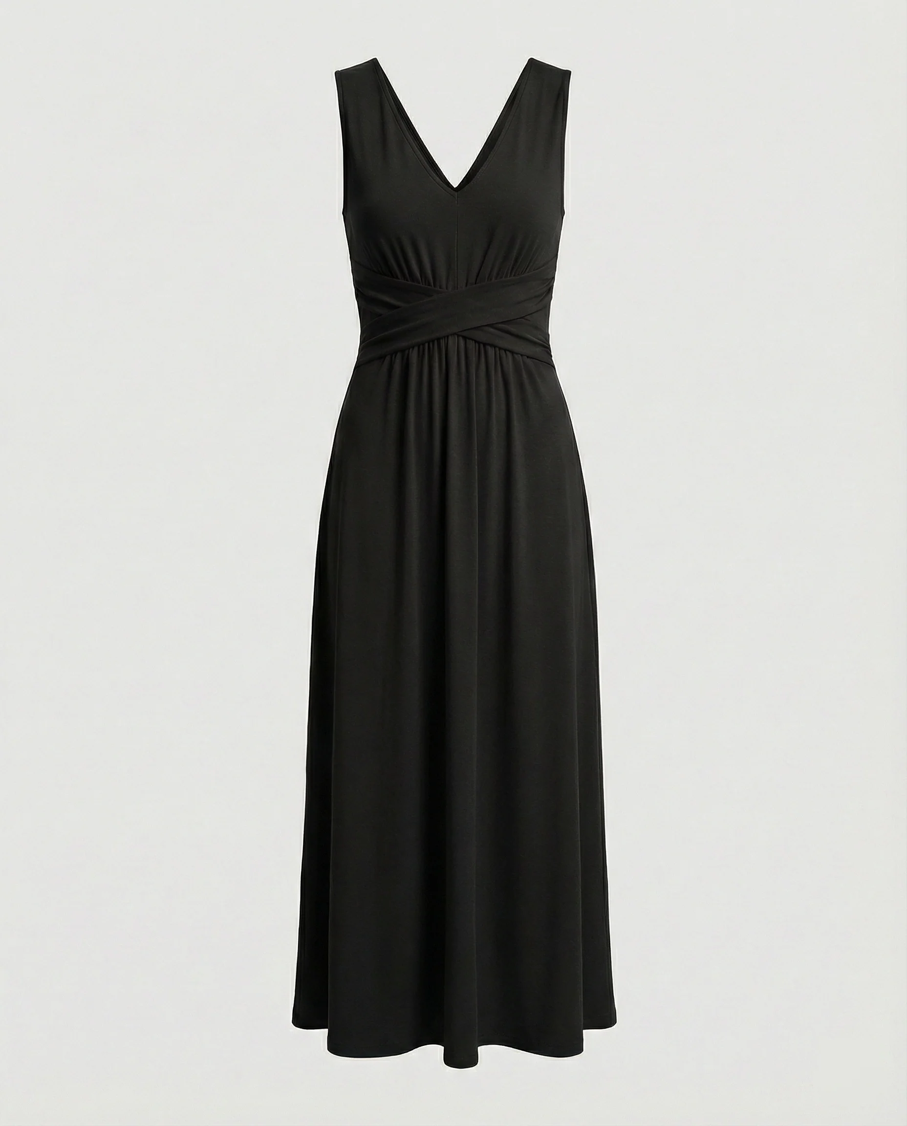 Damen Maxikleid V Ausschnitt ärmellos - Image 3