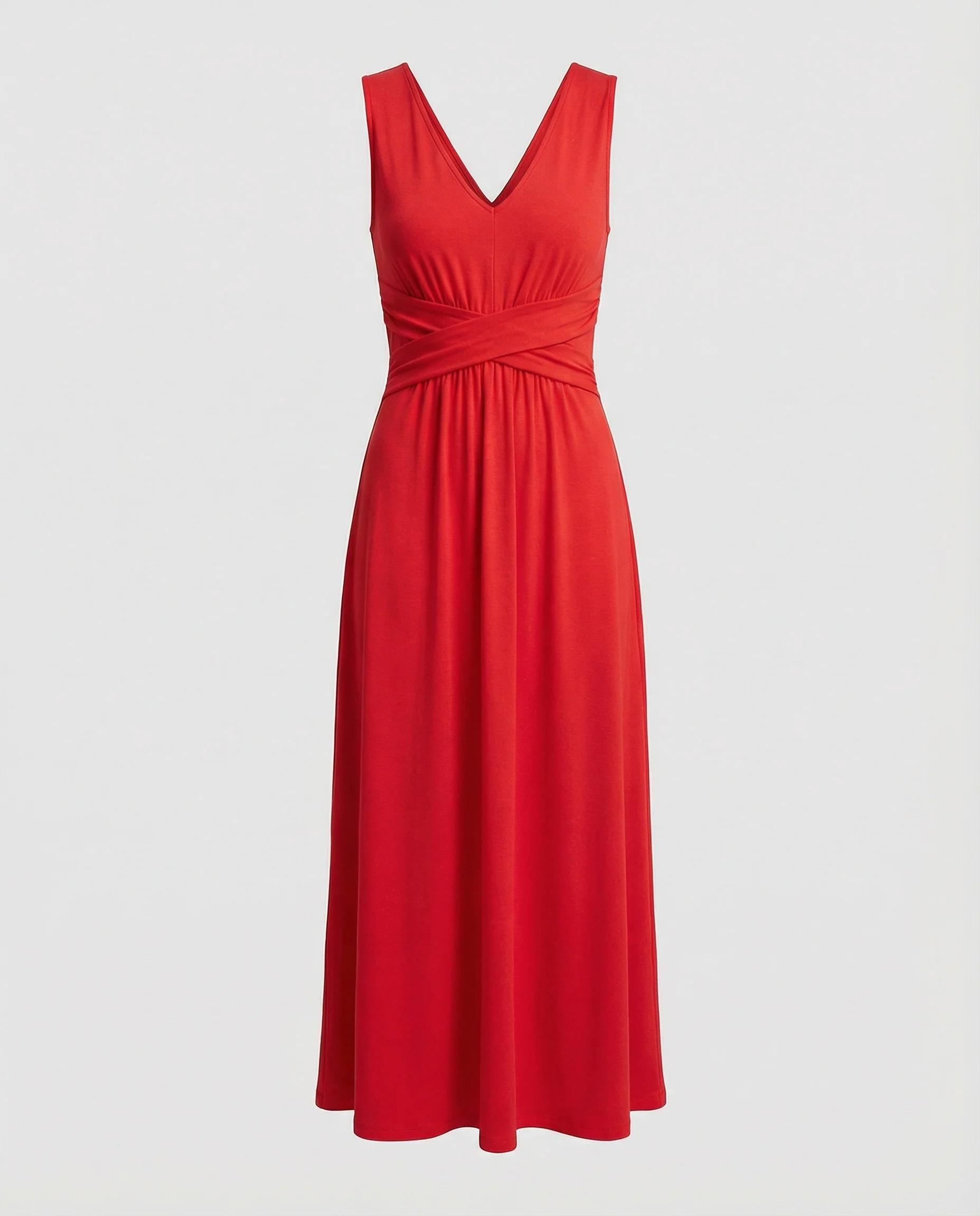 Damen Maxikleid V Ausschnitt ärmellos - Image 6