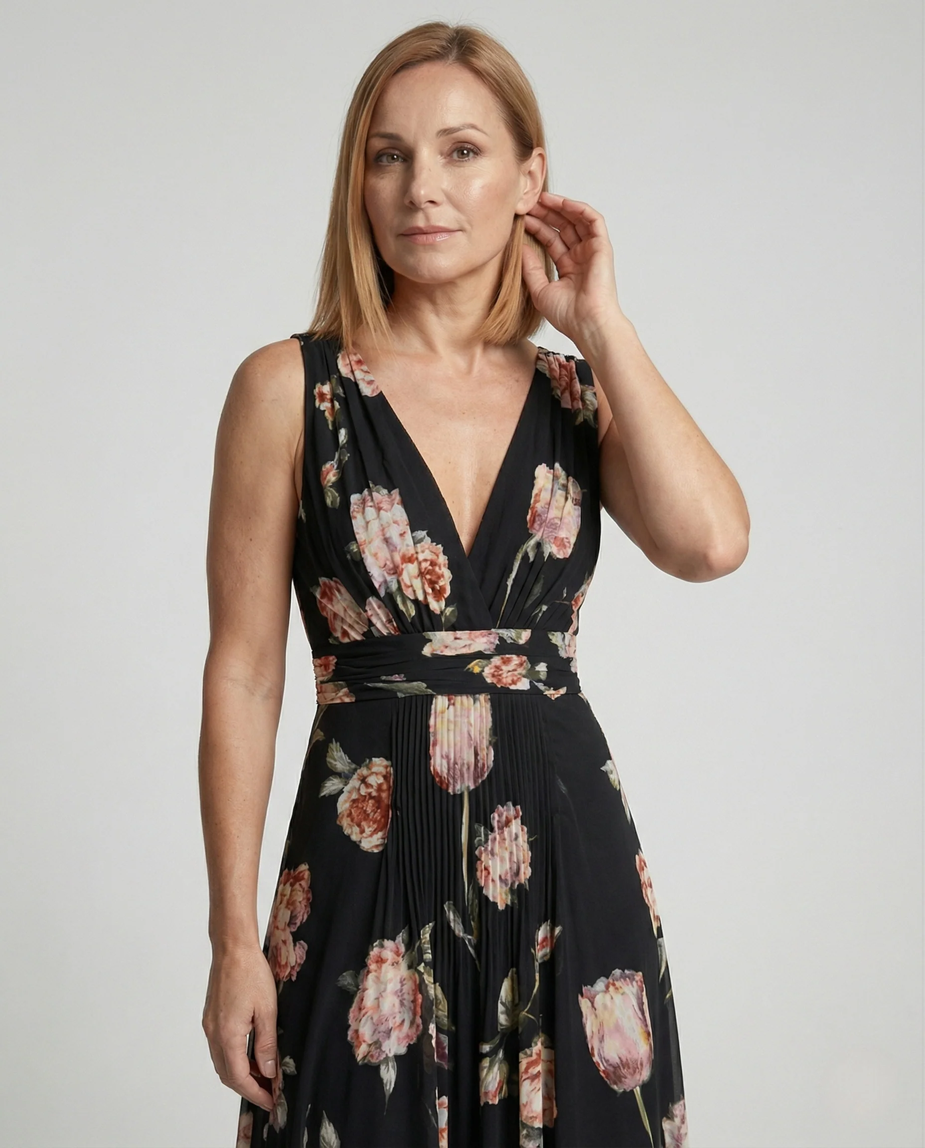 Damen Maxikleid elegant Wickeloptik - Image 2