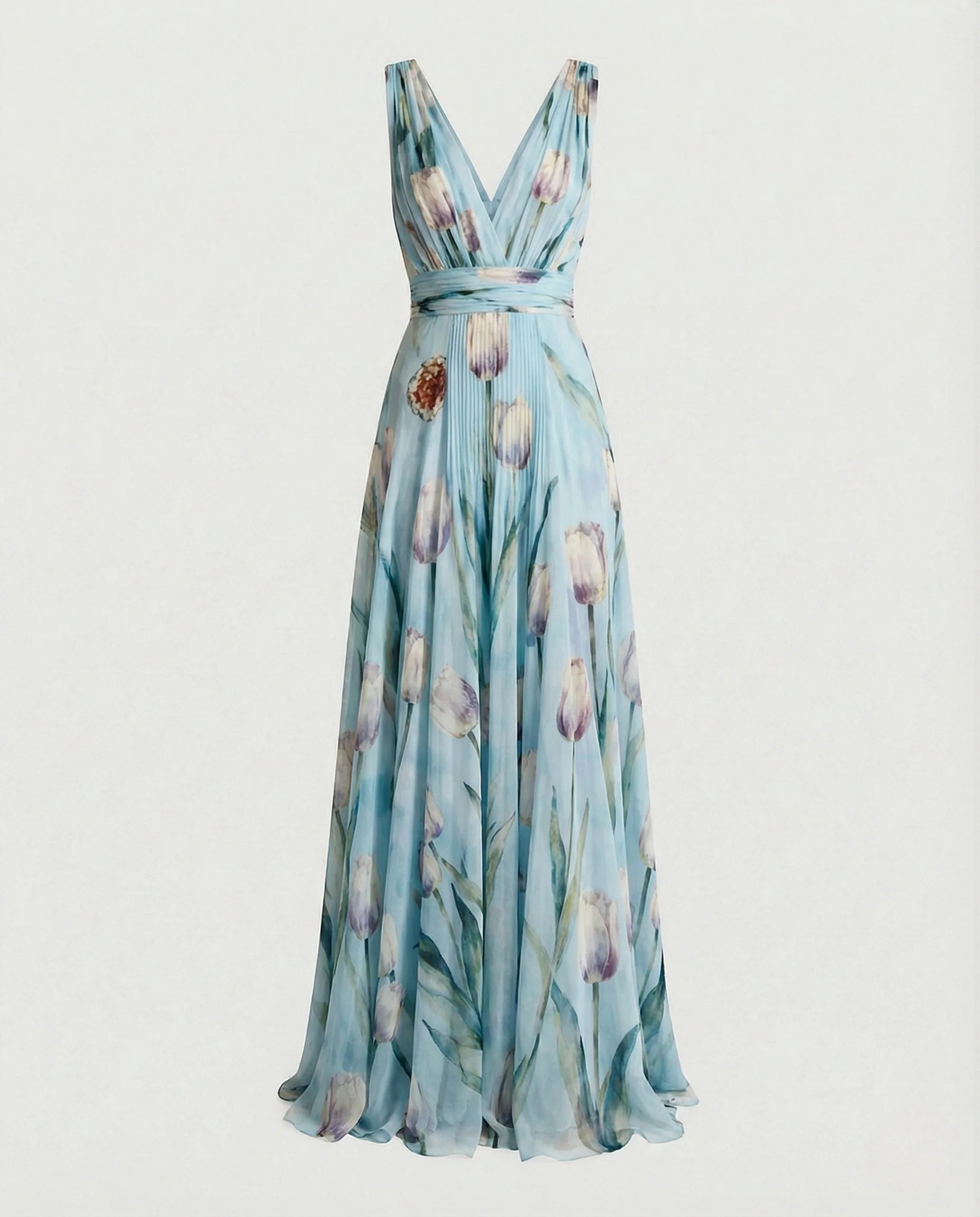 Damen Maxikleid elegant Wickeloptik - Image 5