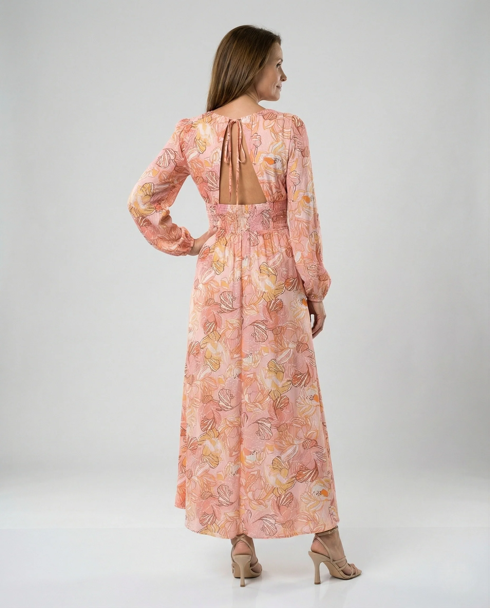 Damen Maxikleid Sommer Empire Stil - Image 4