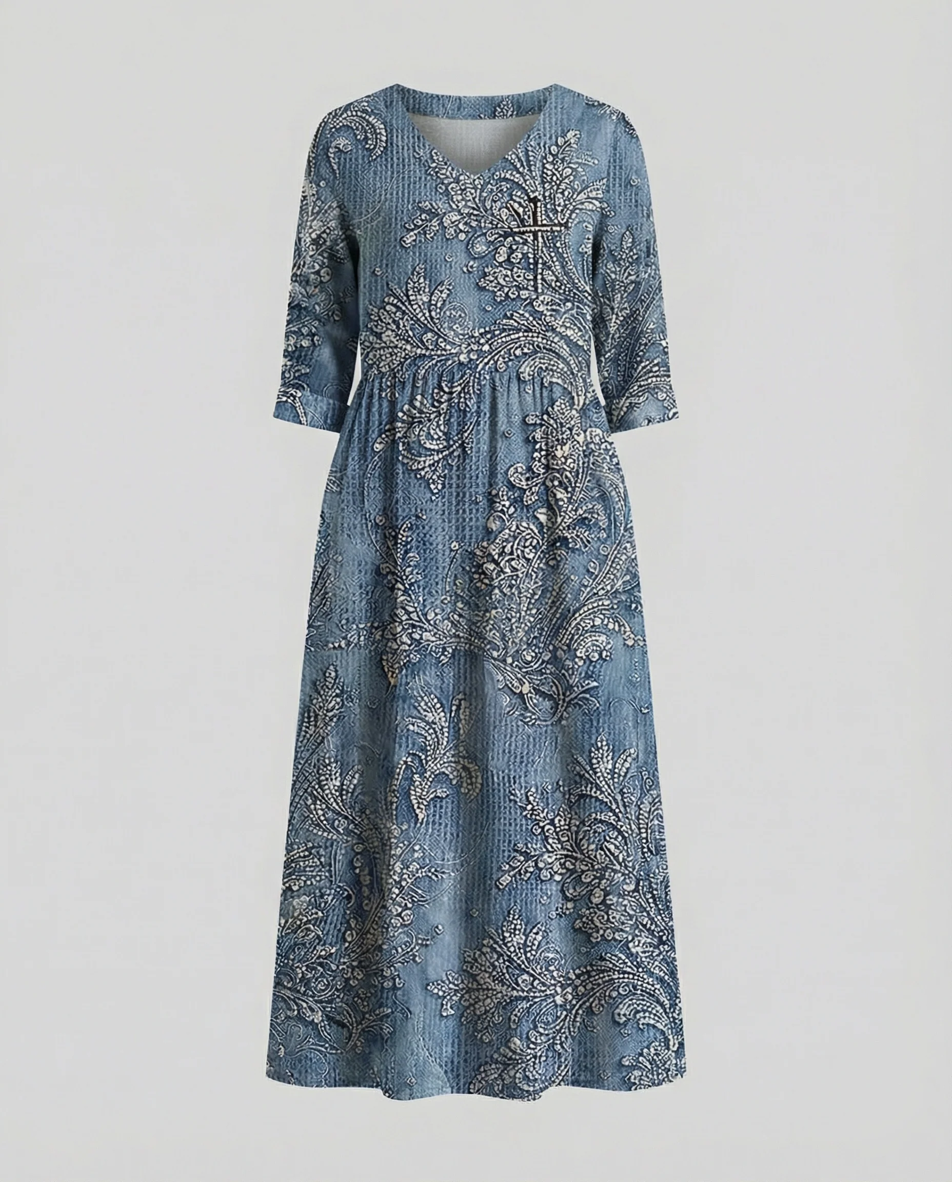 A-Linie Maxikleid Damen Mit Taschen - Image 2