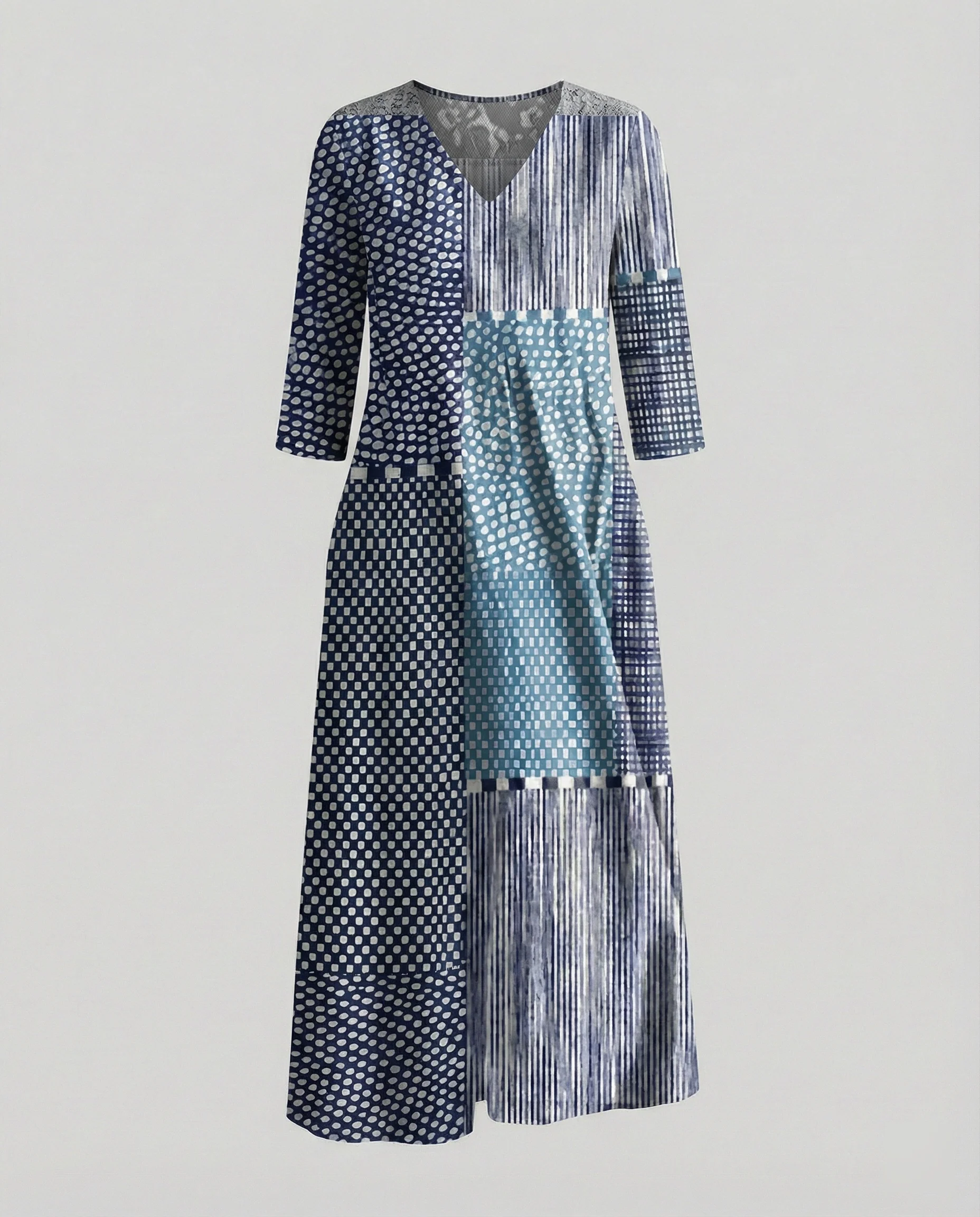 A-Linie Maxikleid Damen Mit Taschen - Image 6