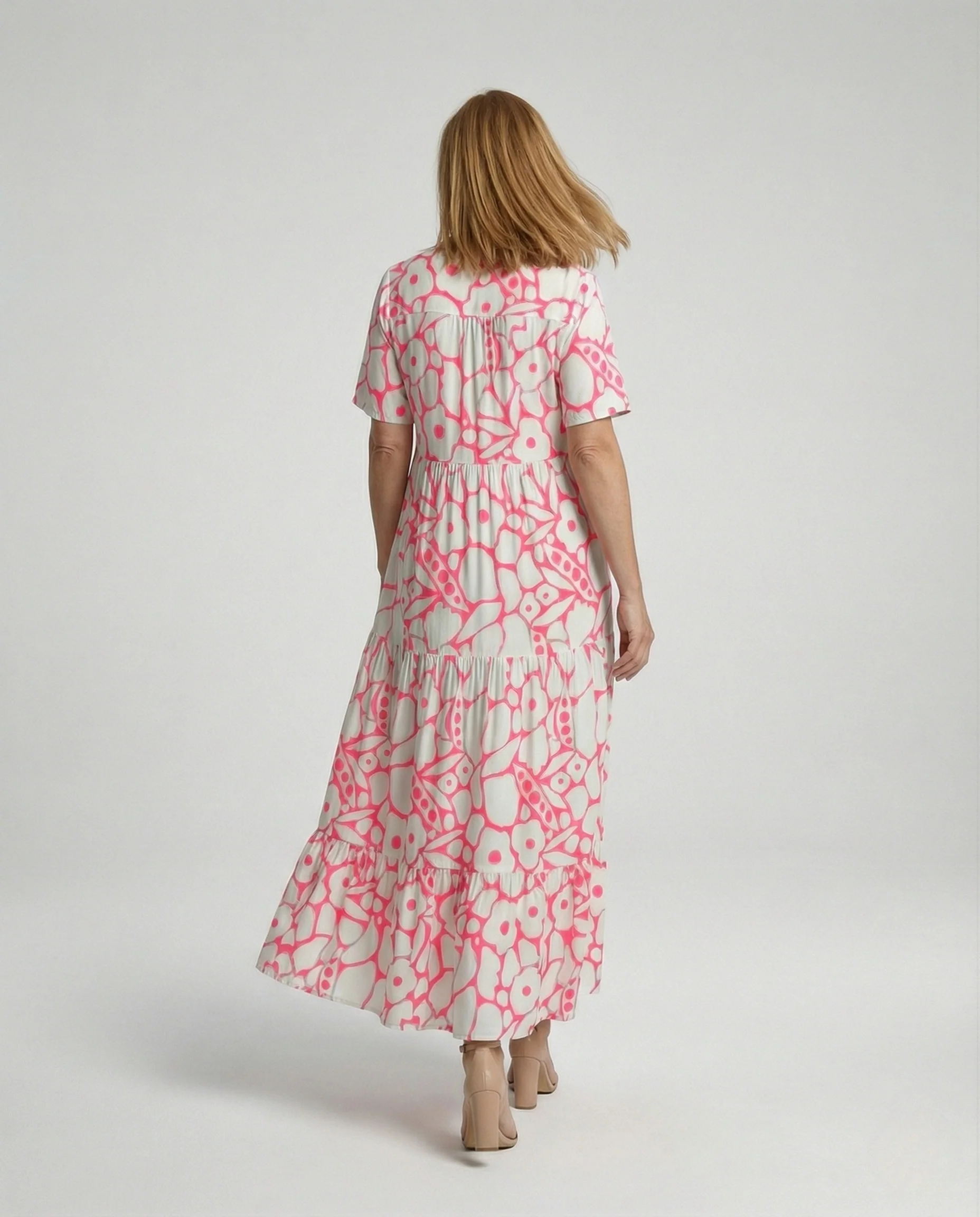 Maxikleid Sommer Damen V-Ausschnitt - Image 3