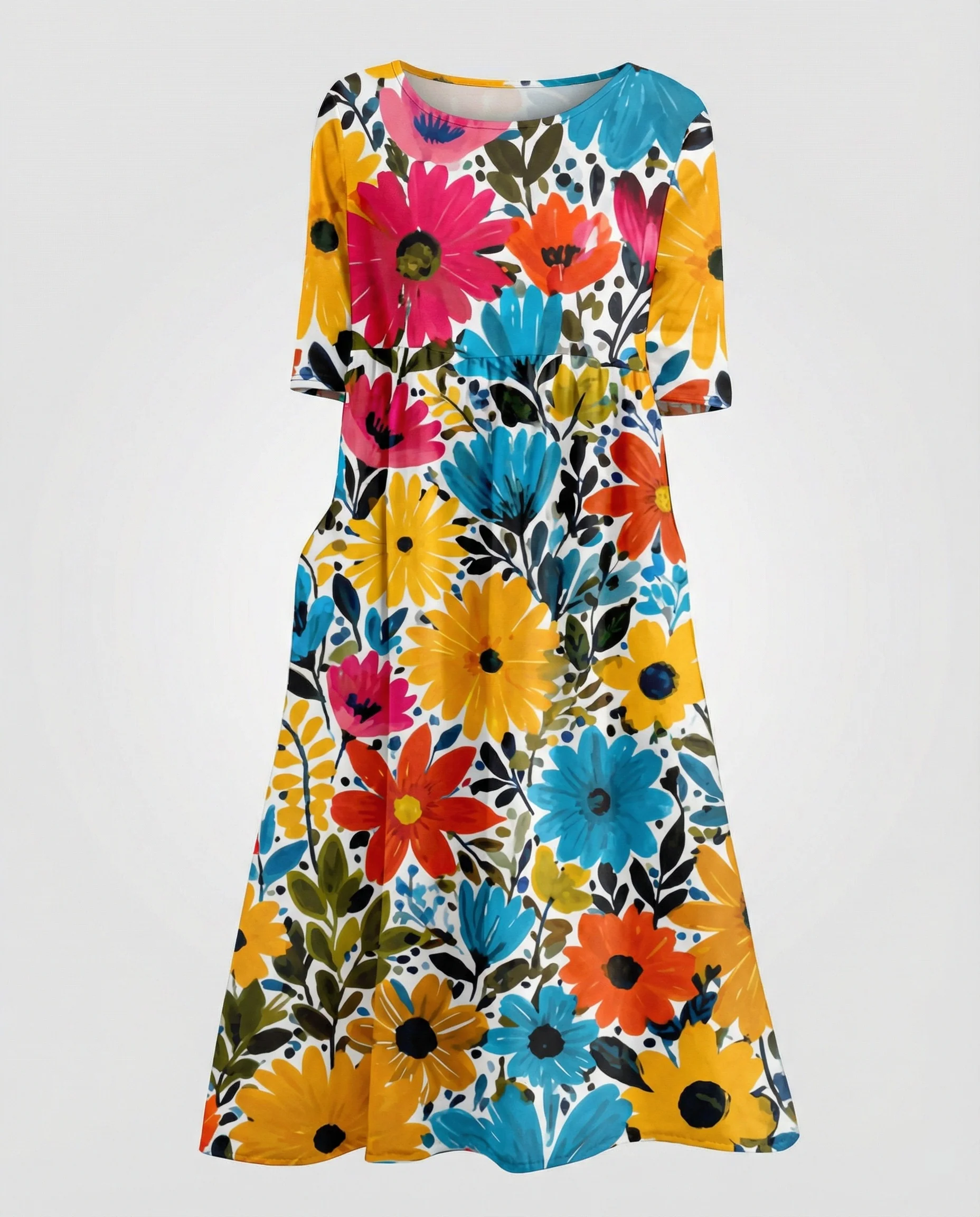 Damen Maxikleid A-Linie fließend - Image 16