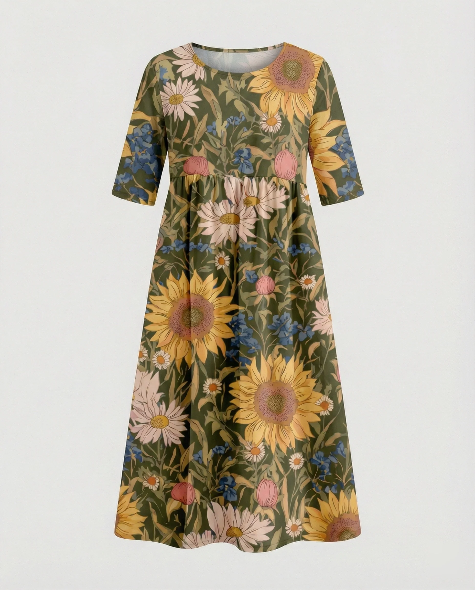 Damen Maxikleid A-Linie fließend - Image 38