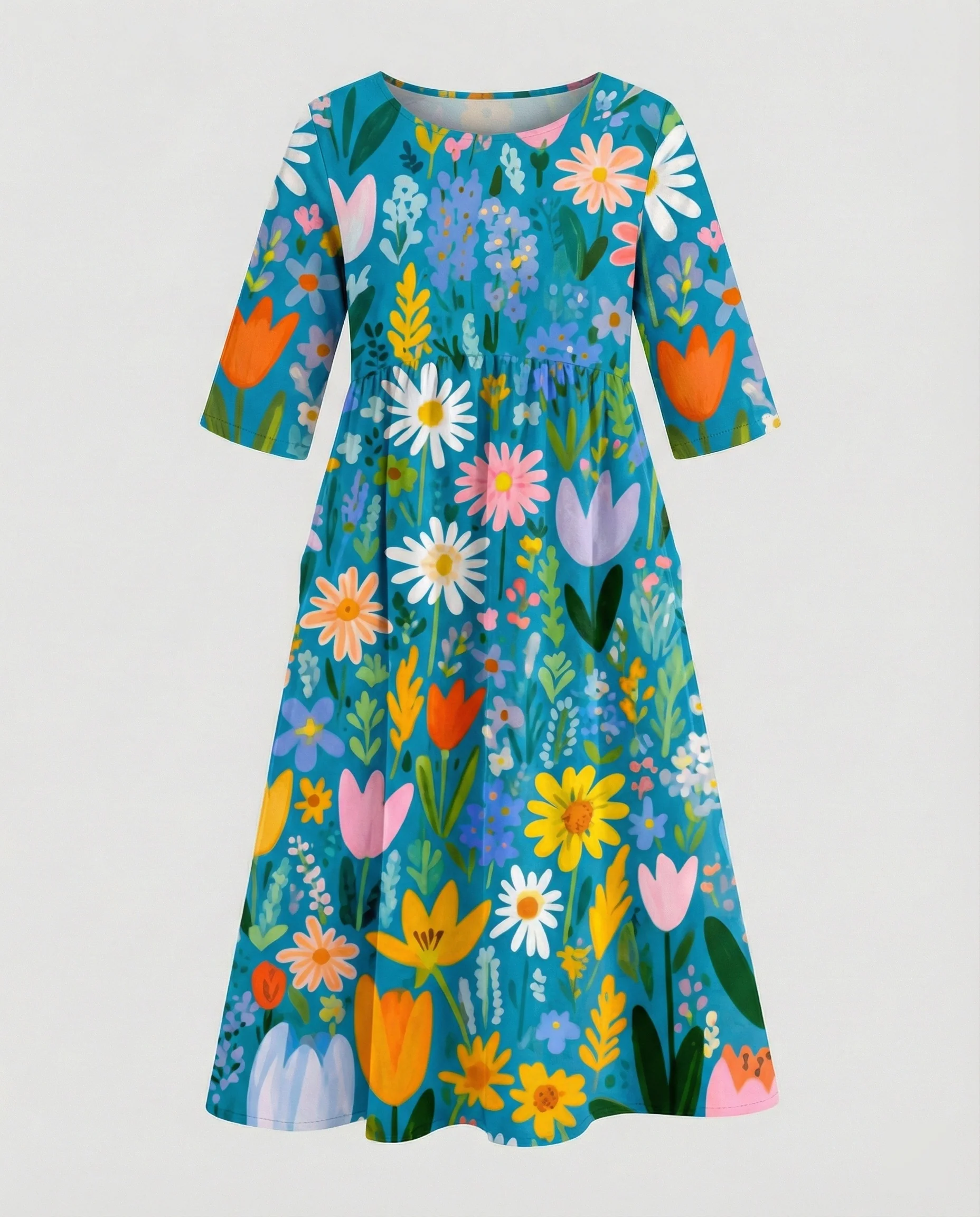 Damen Maxikleid A-Linie fließend - Image 53