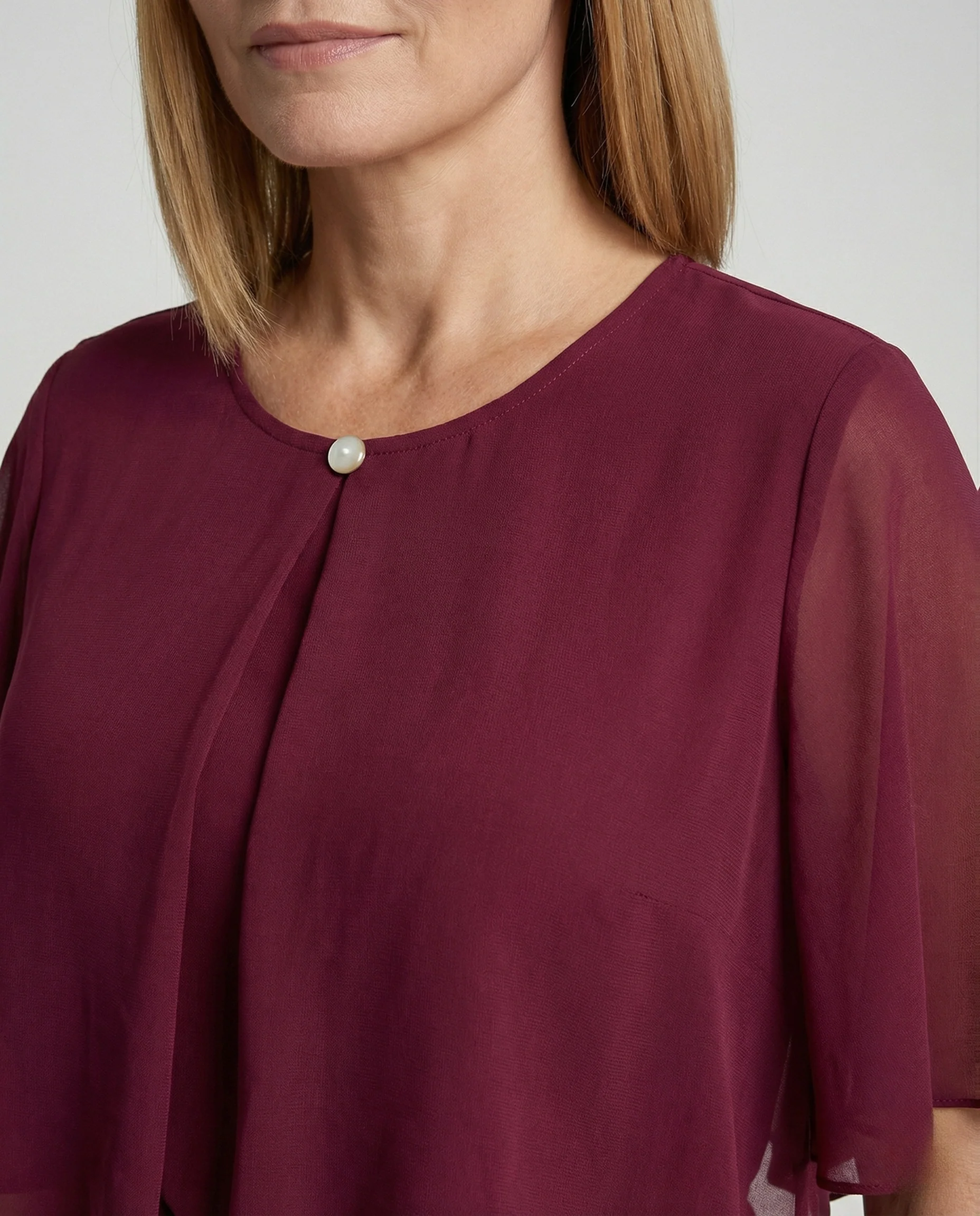 Damen Maxikleid mit Passe und Knopf - Image 3