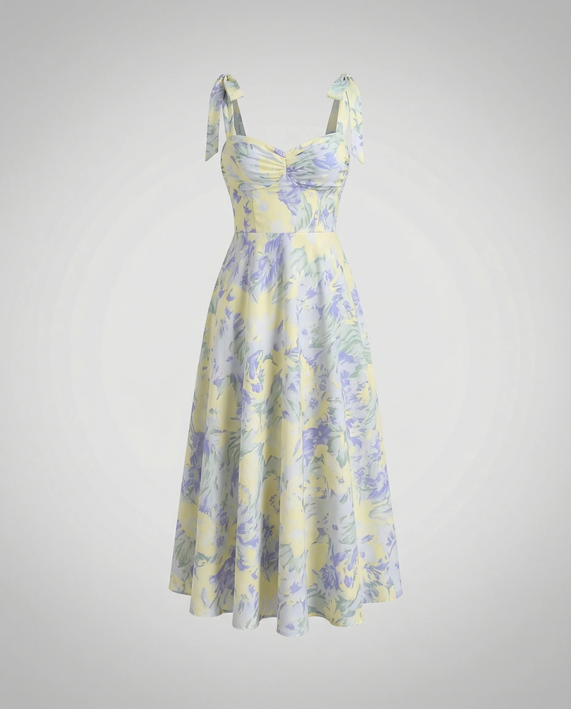 Damen Midikleid mit Schleifenträgern - Image 5