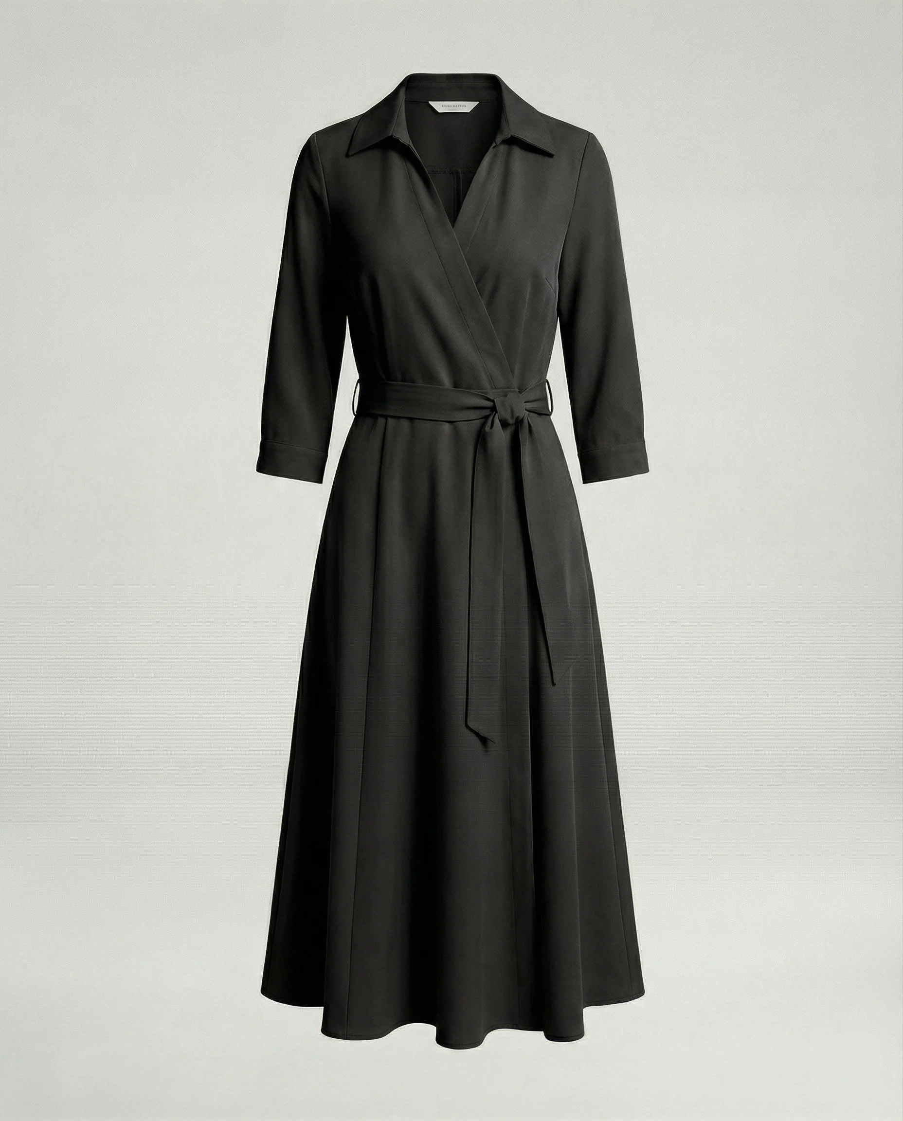 Satin Maxikleid Wickeloptik Damen - Image 2