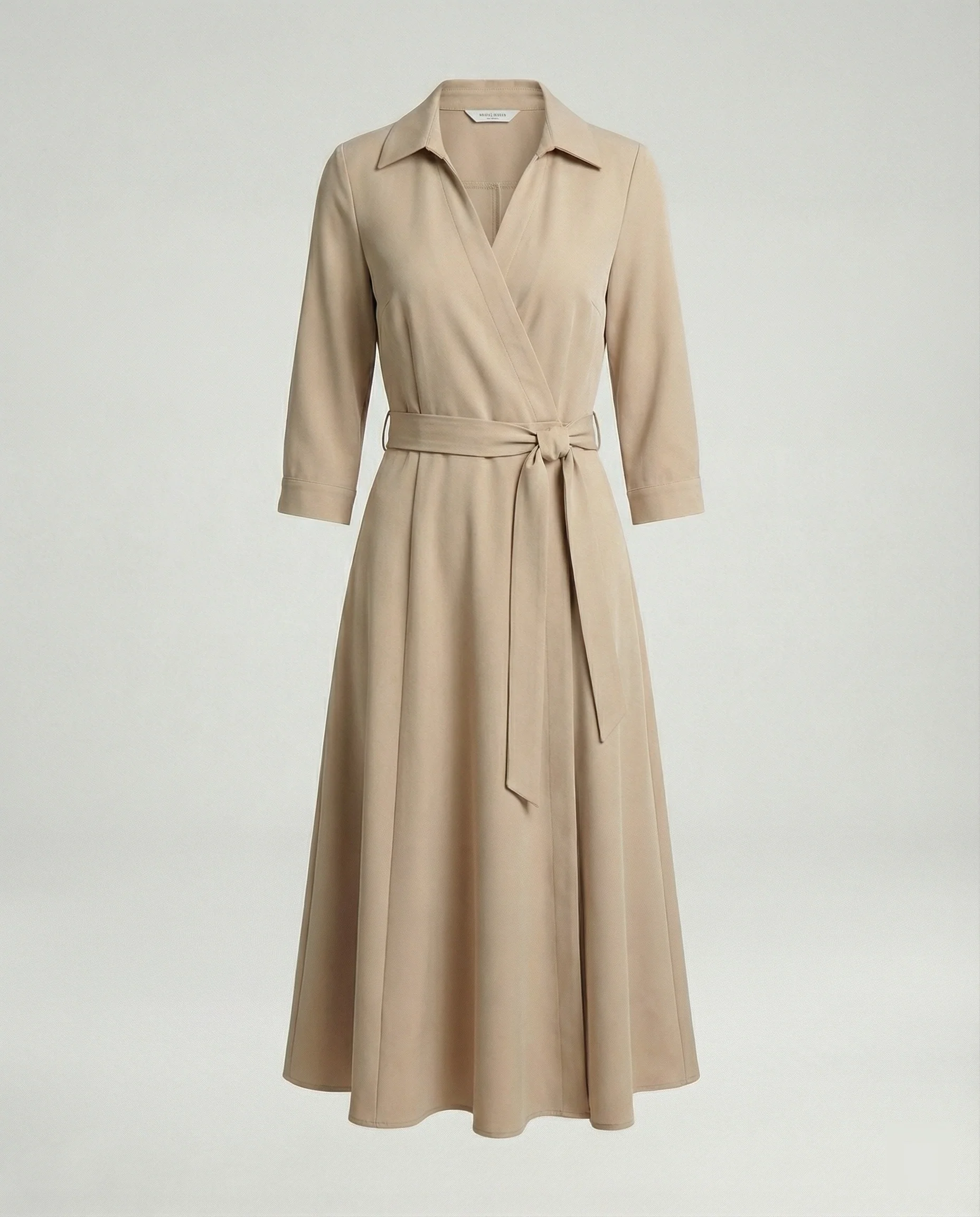 Satin Maxikleid Wickeloptik Damen - Image 3