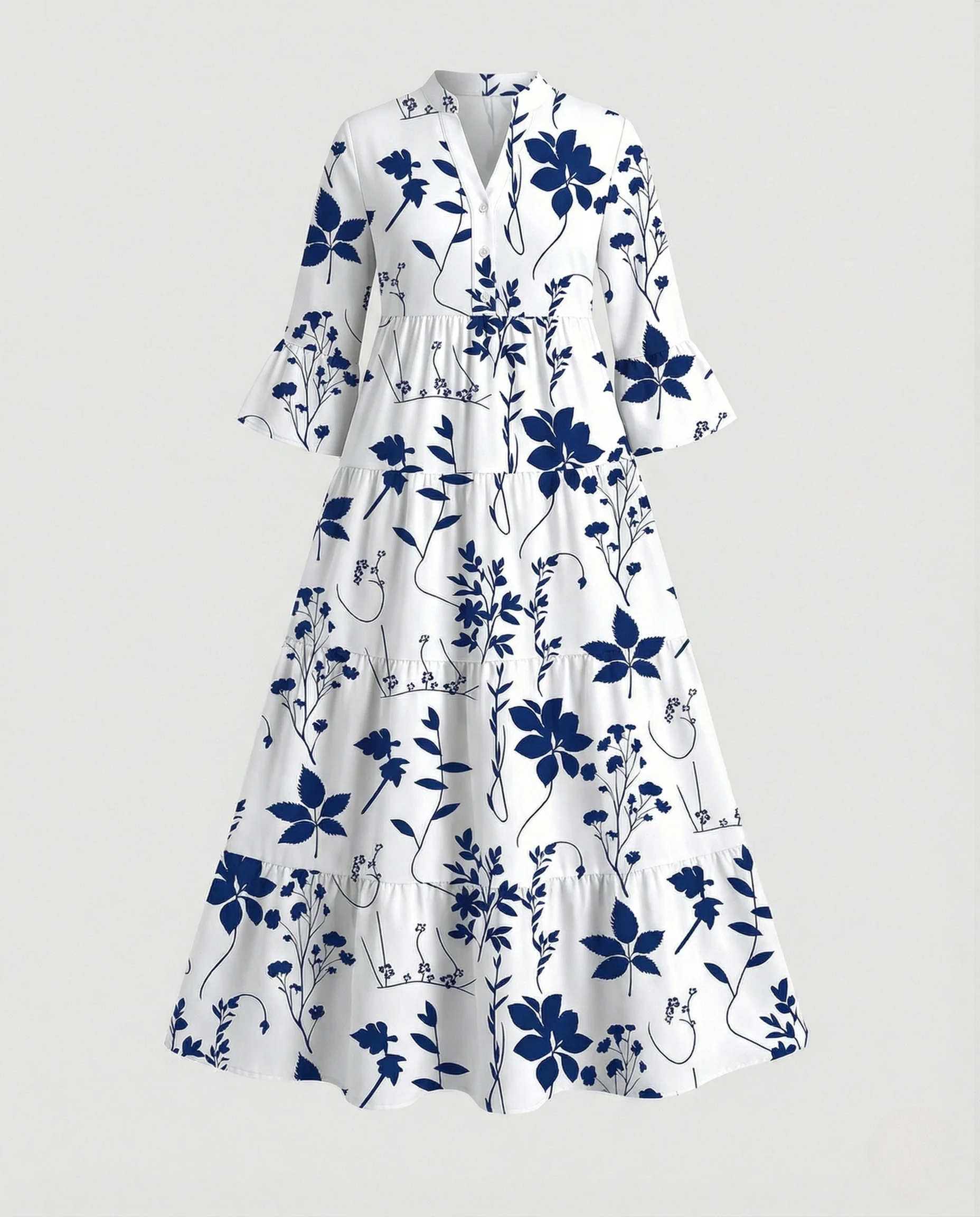 Damen Blumenkleid Maxikleid Floral - Image 6