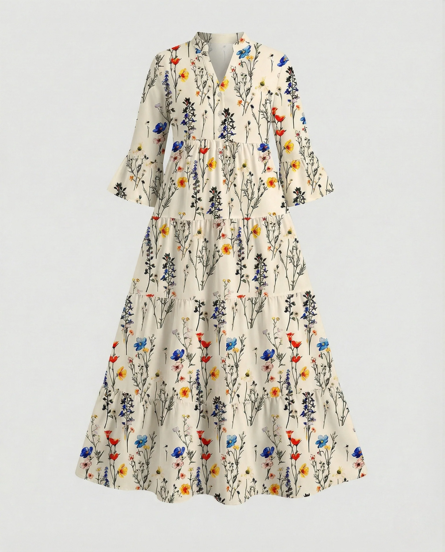 Damen Blumenkleid Maxikleid Floral - Image 8