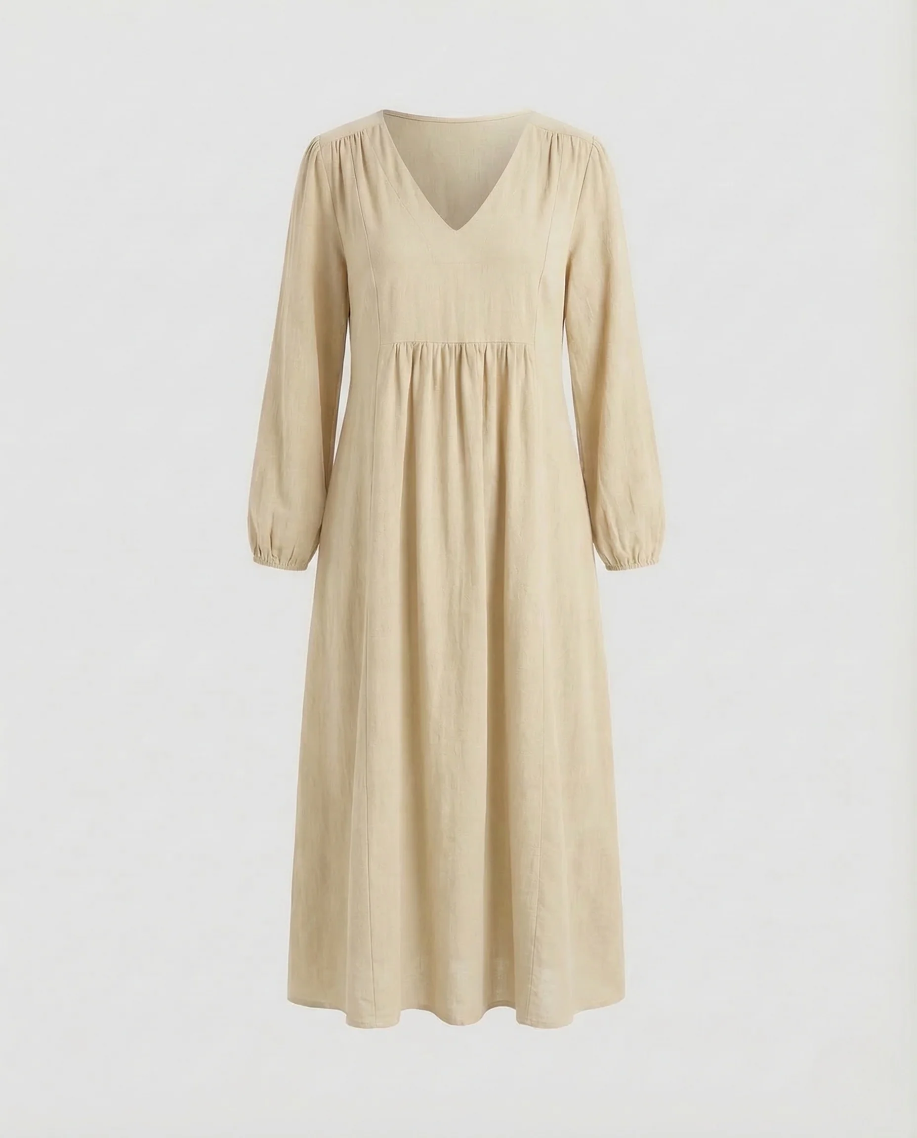 Damen Viskose Maxikleid V Ausschnitt Empire - Image 8