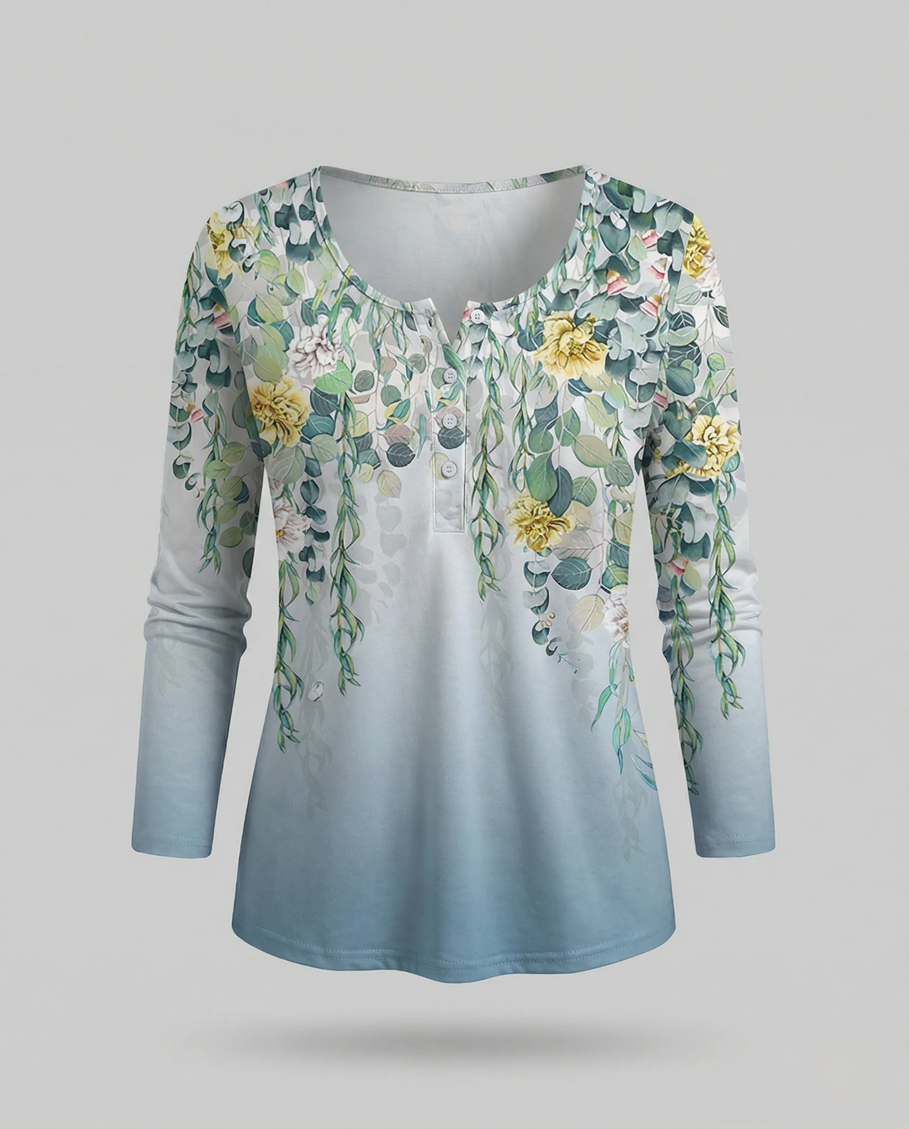 Florale Tunika Bluse Damen Locker - Image 8