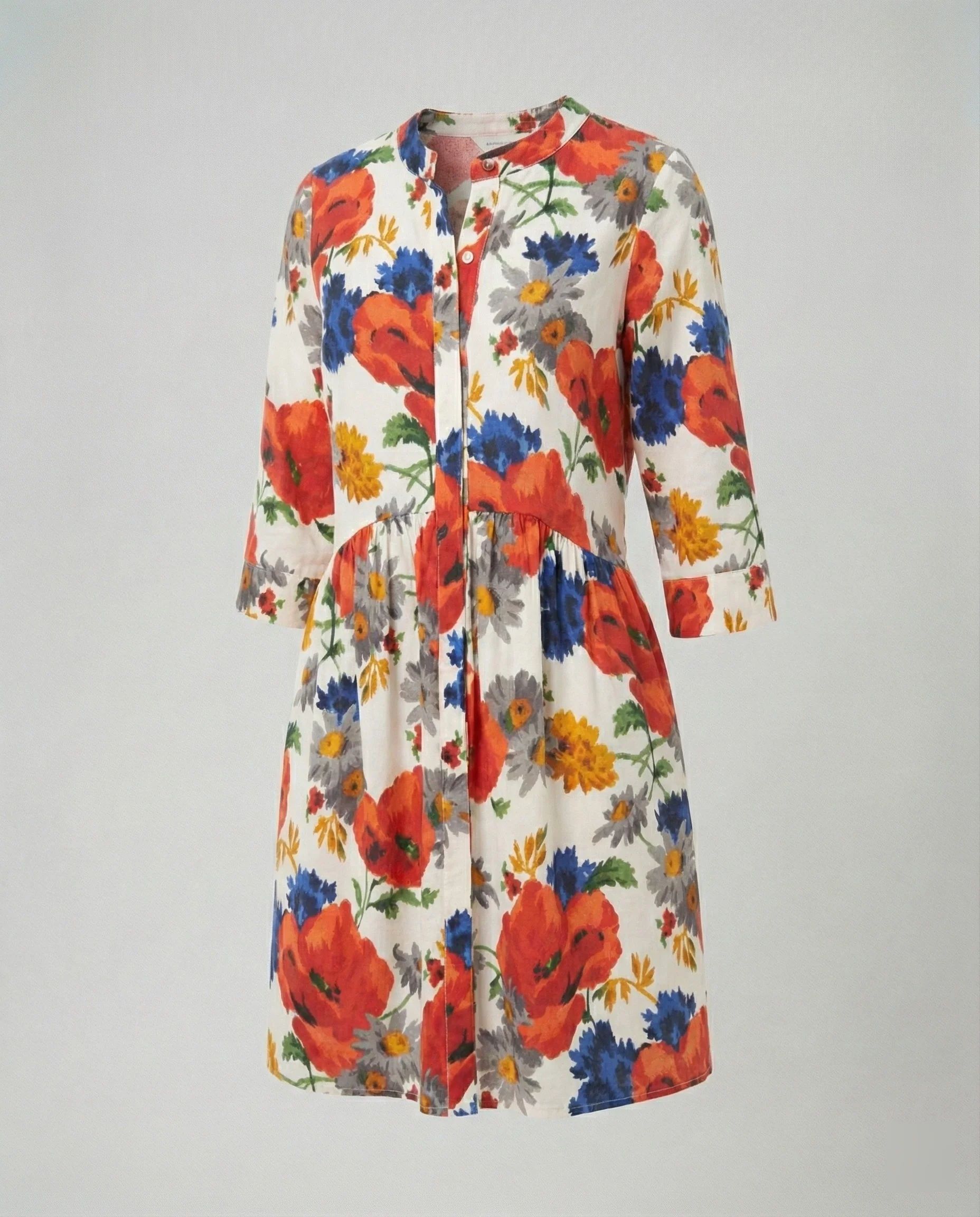 Damen Blumenkleid Mini A-Linie - Image 2