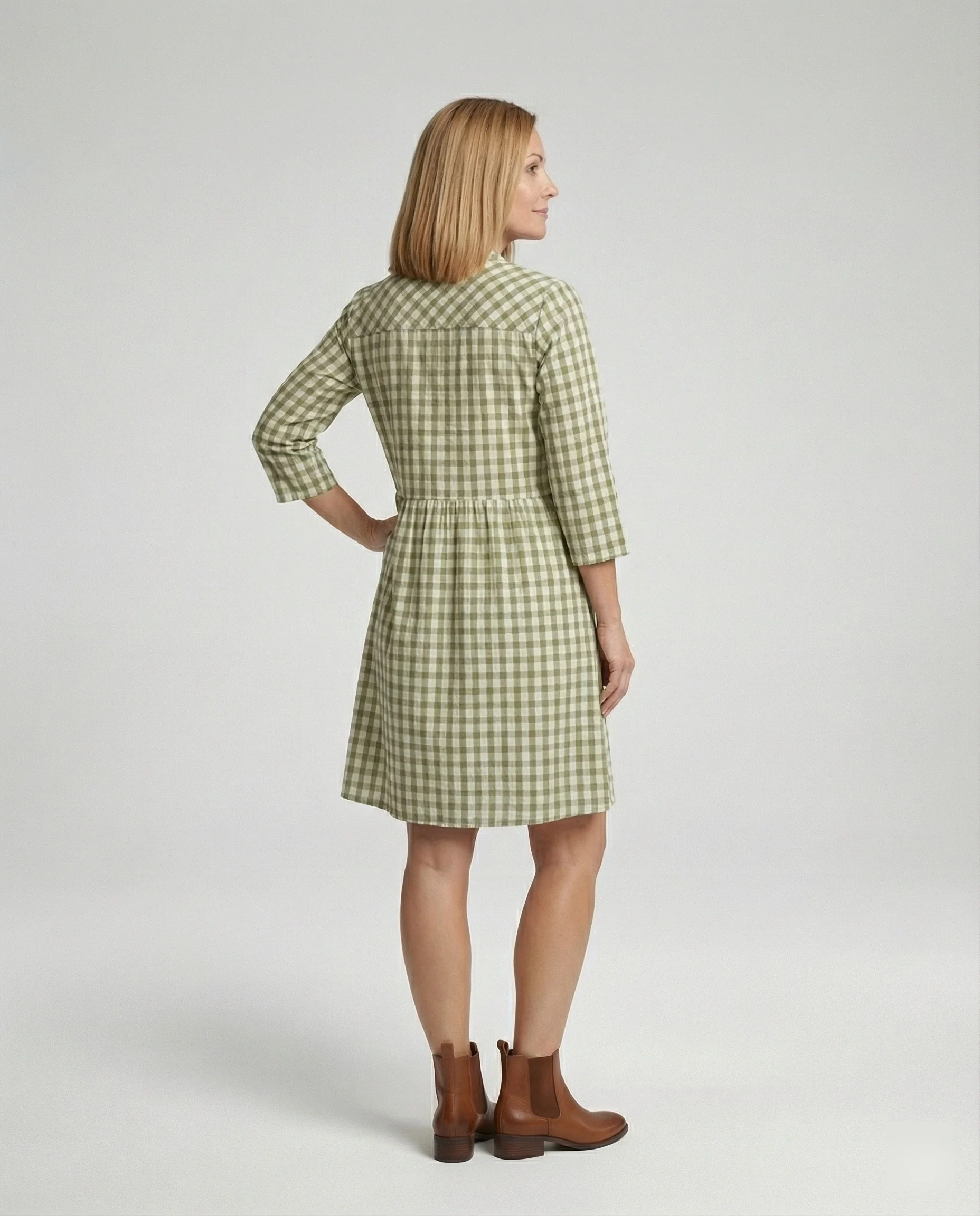 Damen Blumenkleid Mini A-Linie - Image 4