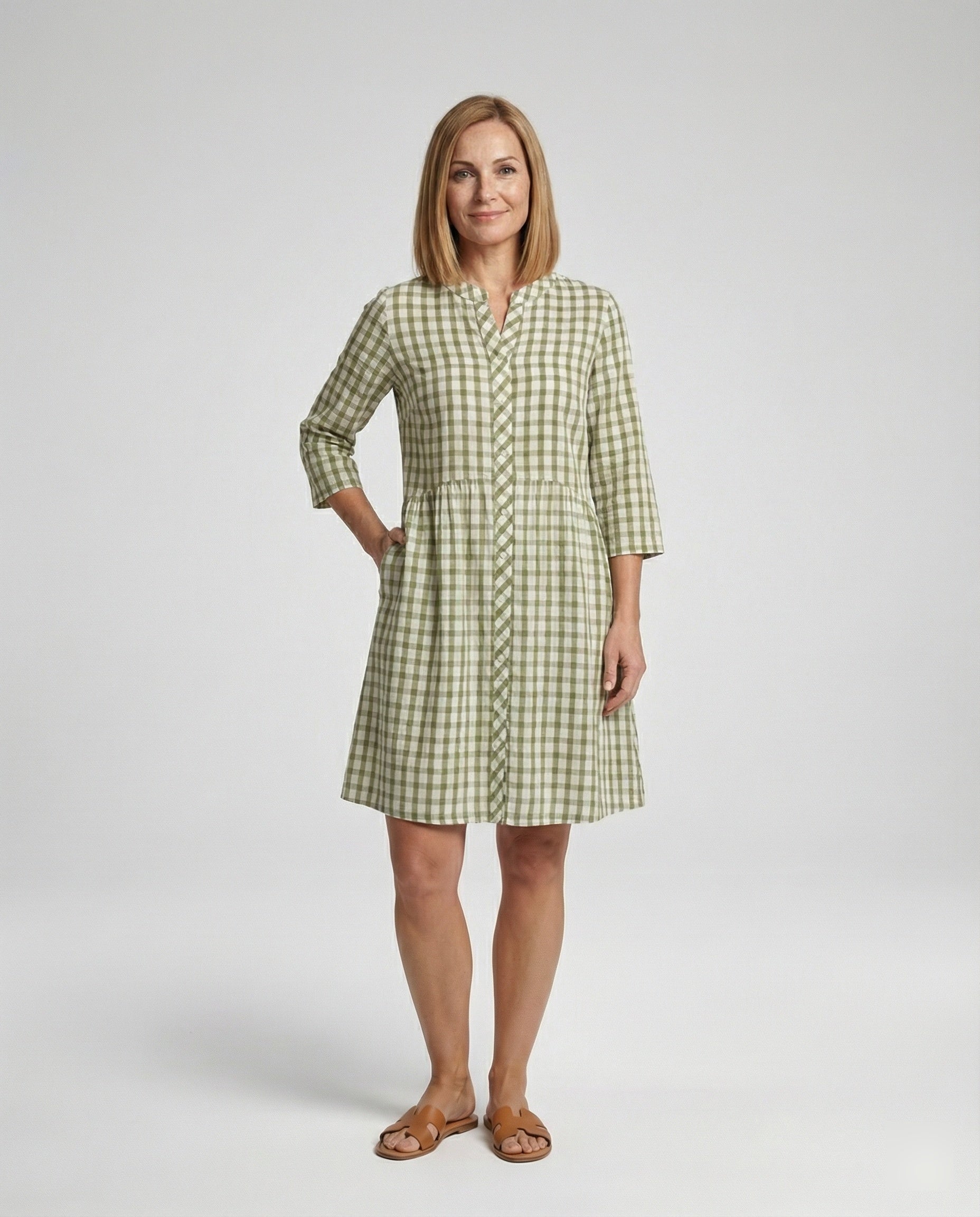 Damen Blumenkleid Mini A-Linie - Image 5