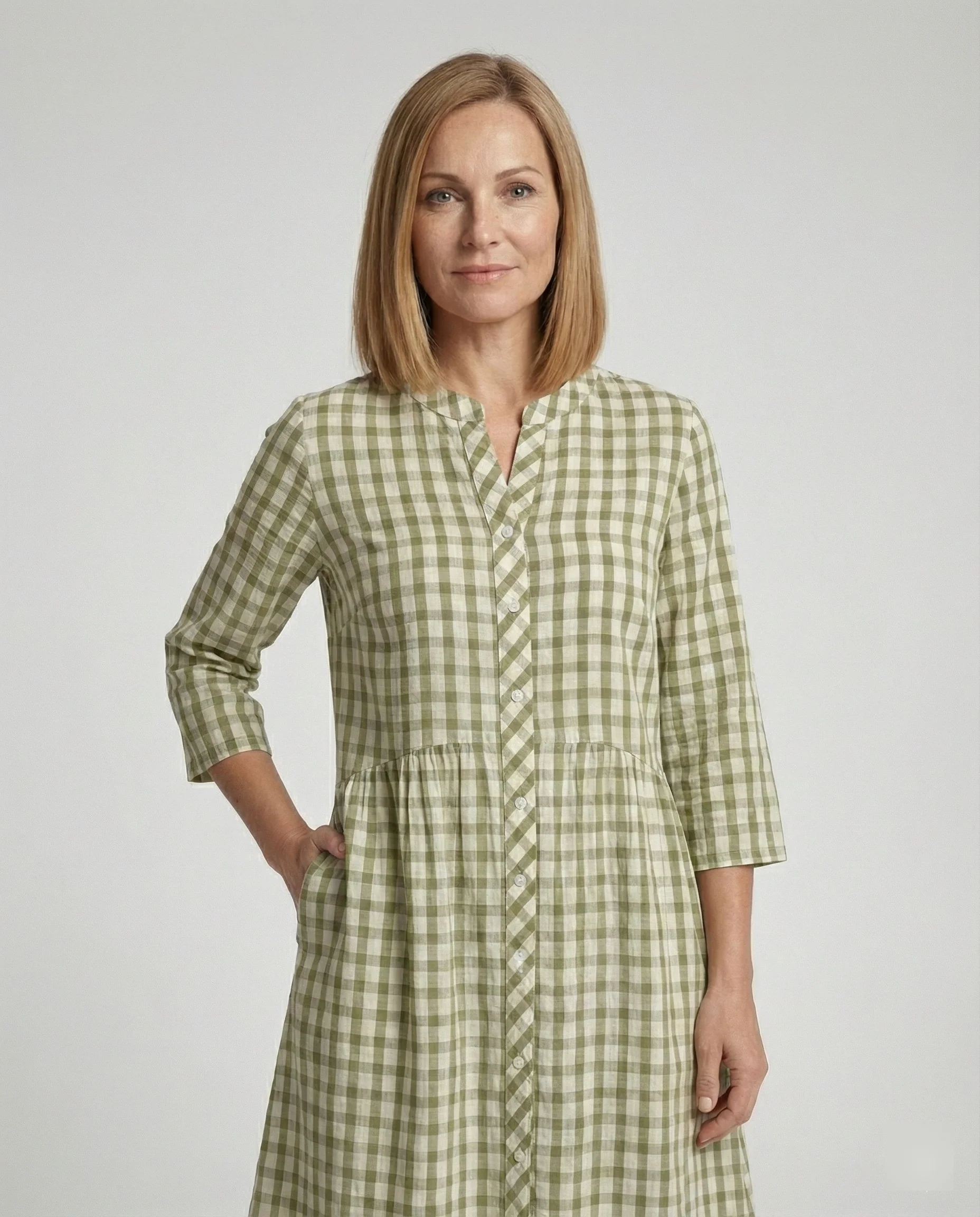 Damen Blumenkleid Mini A-Linie - Image 7