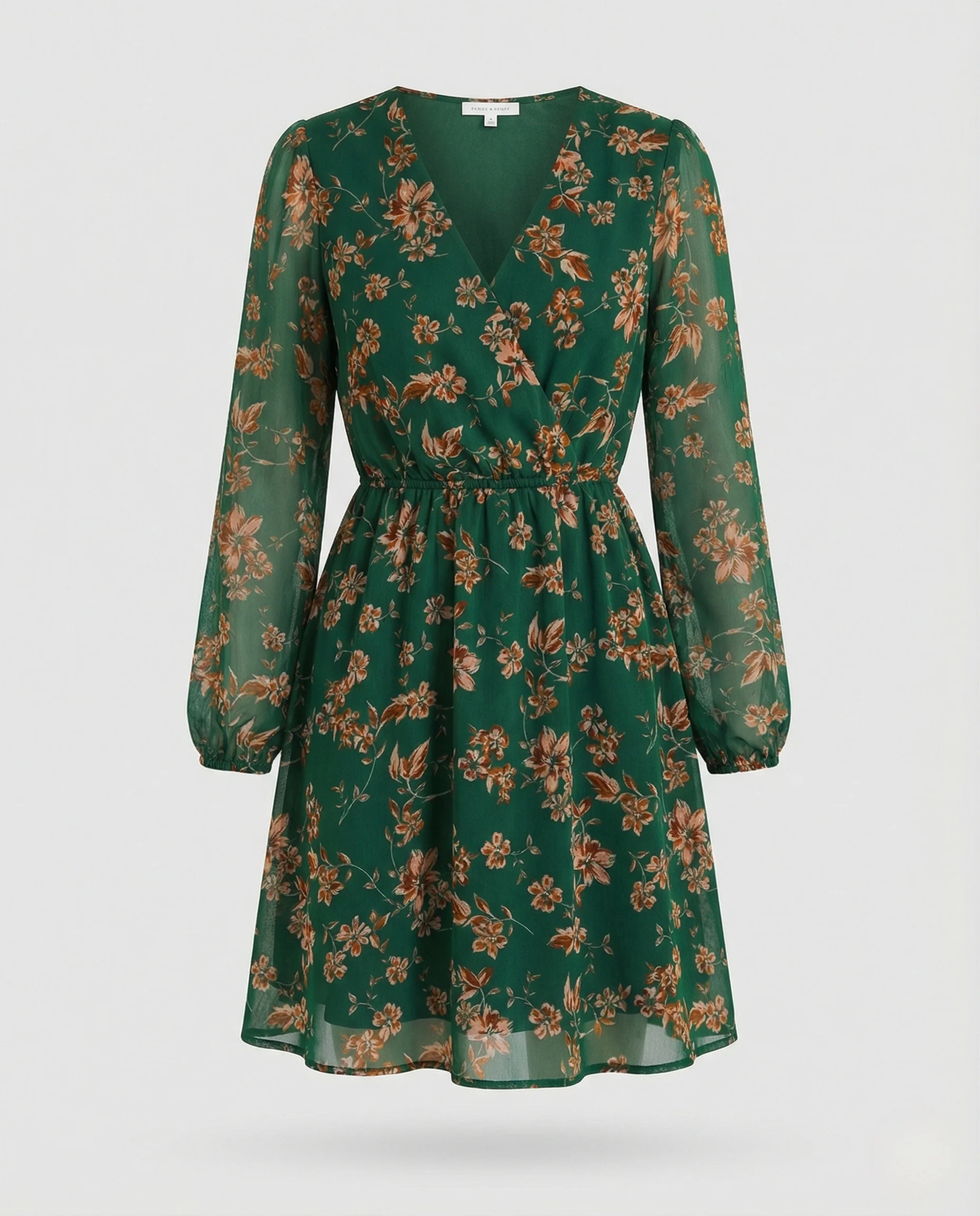 Damen Freizeitkleid floral Wickeloptik - Image 4