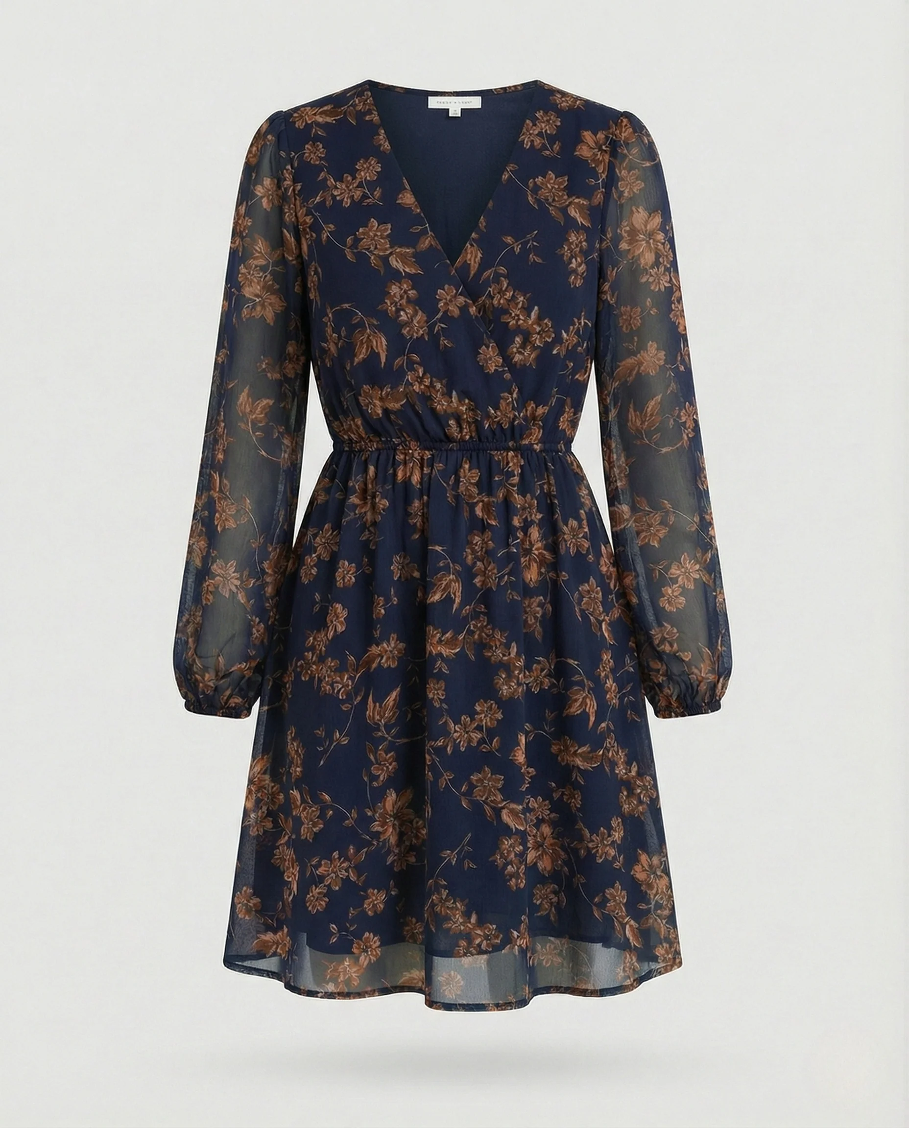 Damen Freizeitkleid floral Wickeloptik - Image 5
