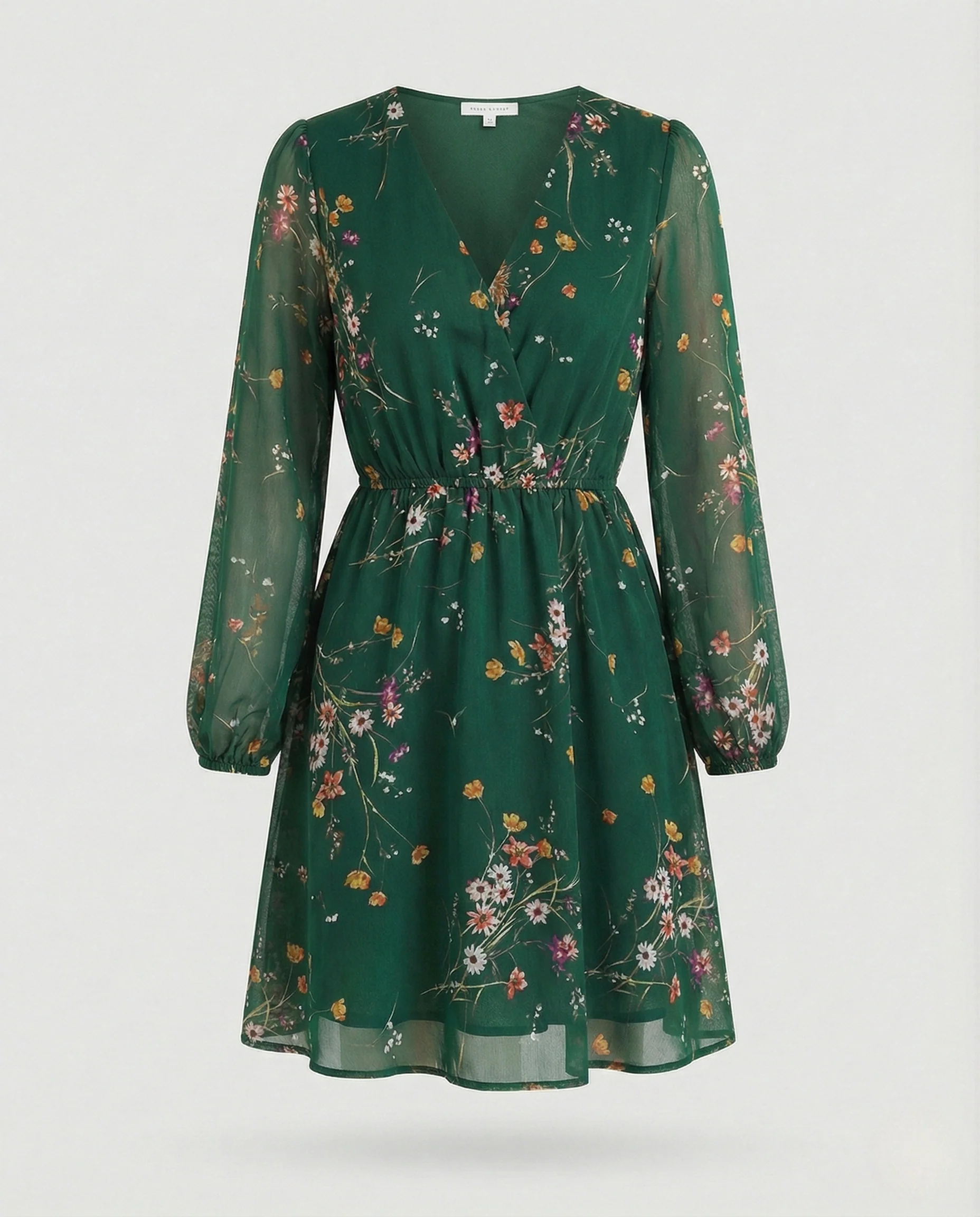 Damen Freizeitkleid floral Wickeloptik - Image 8