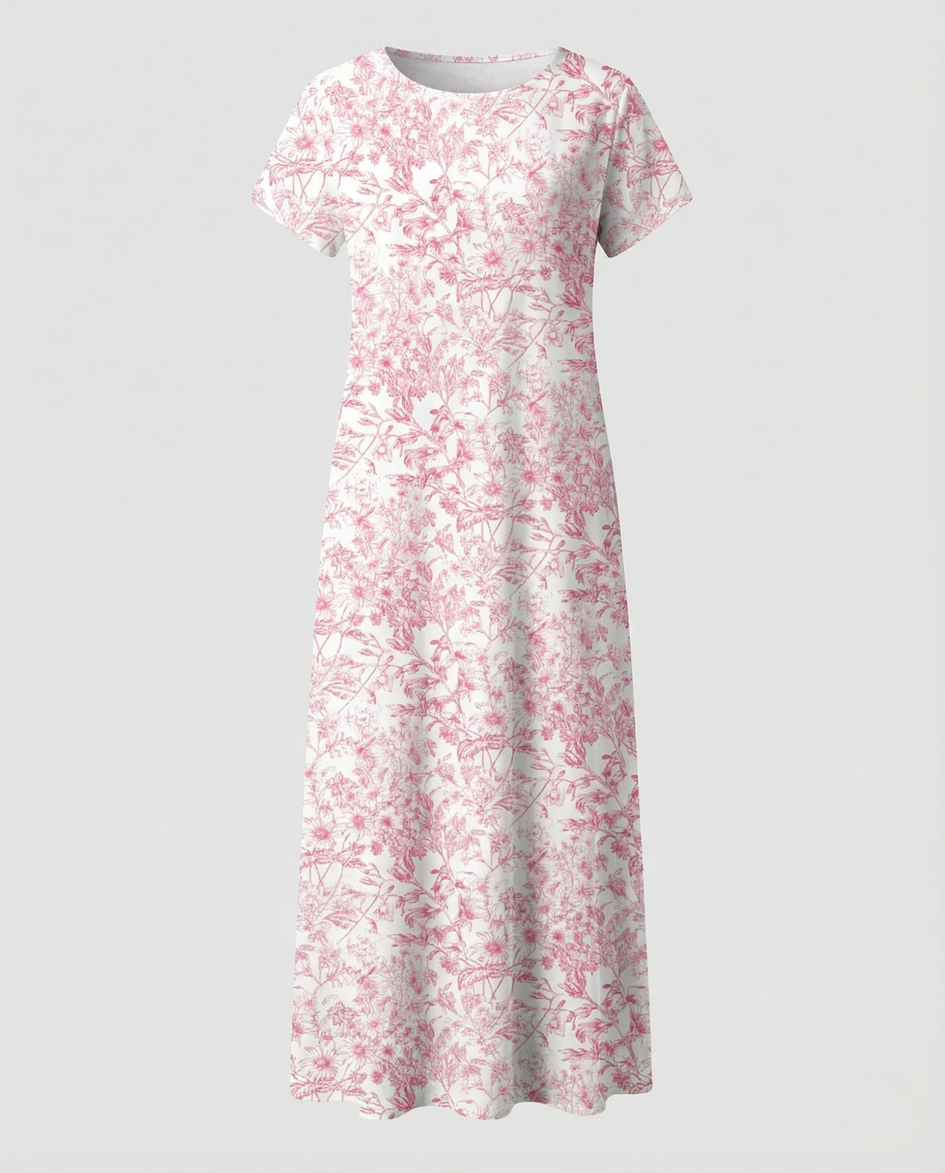 Damen Blumenkleid Maxikleid Baumwolle - Image 5