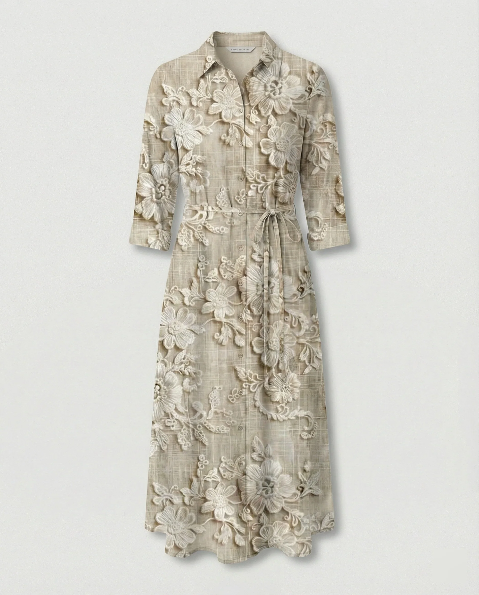 Maxikleid Damen Floral Leinenmix - Image 10
