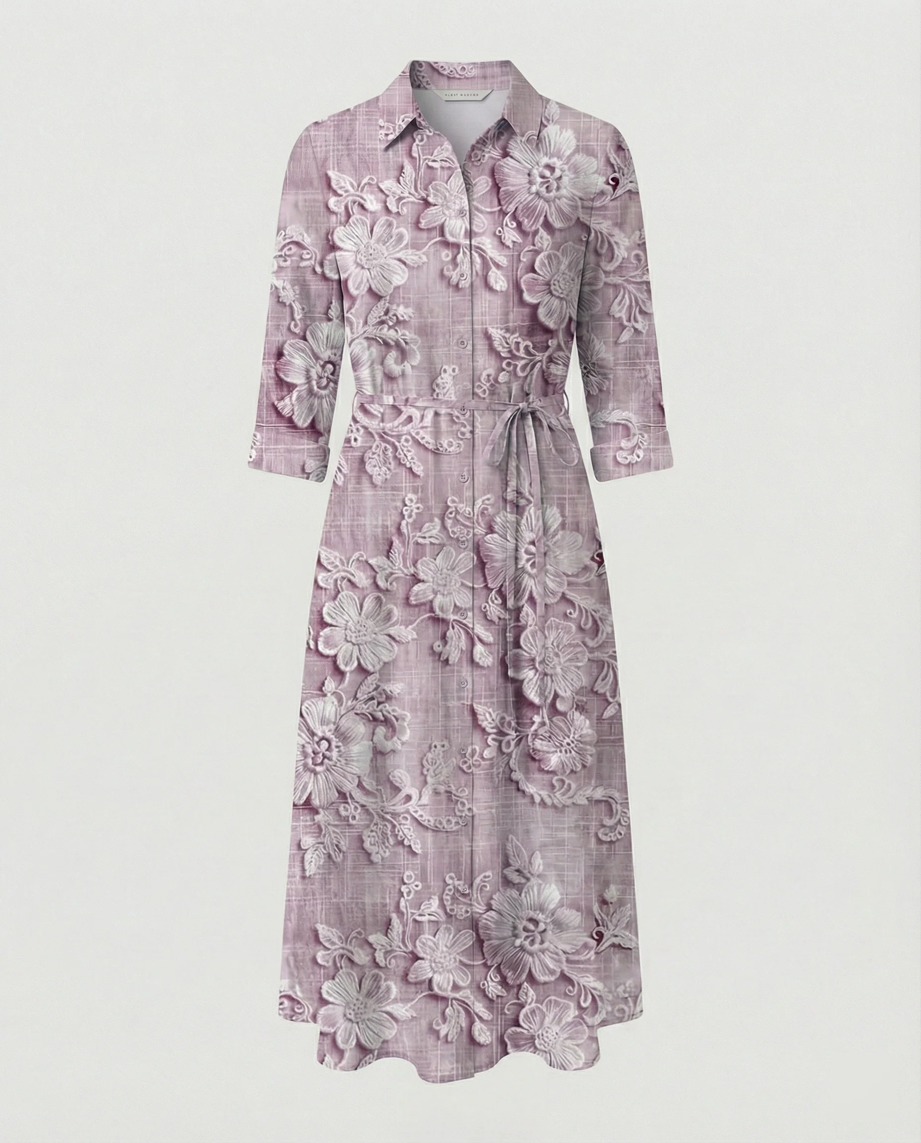 Maxikleid Damen Floral Leinenmix - Image 8