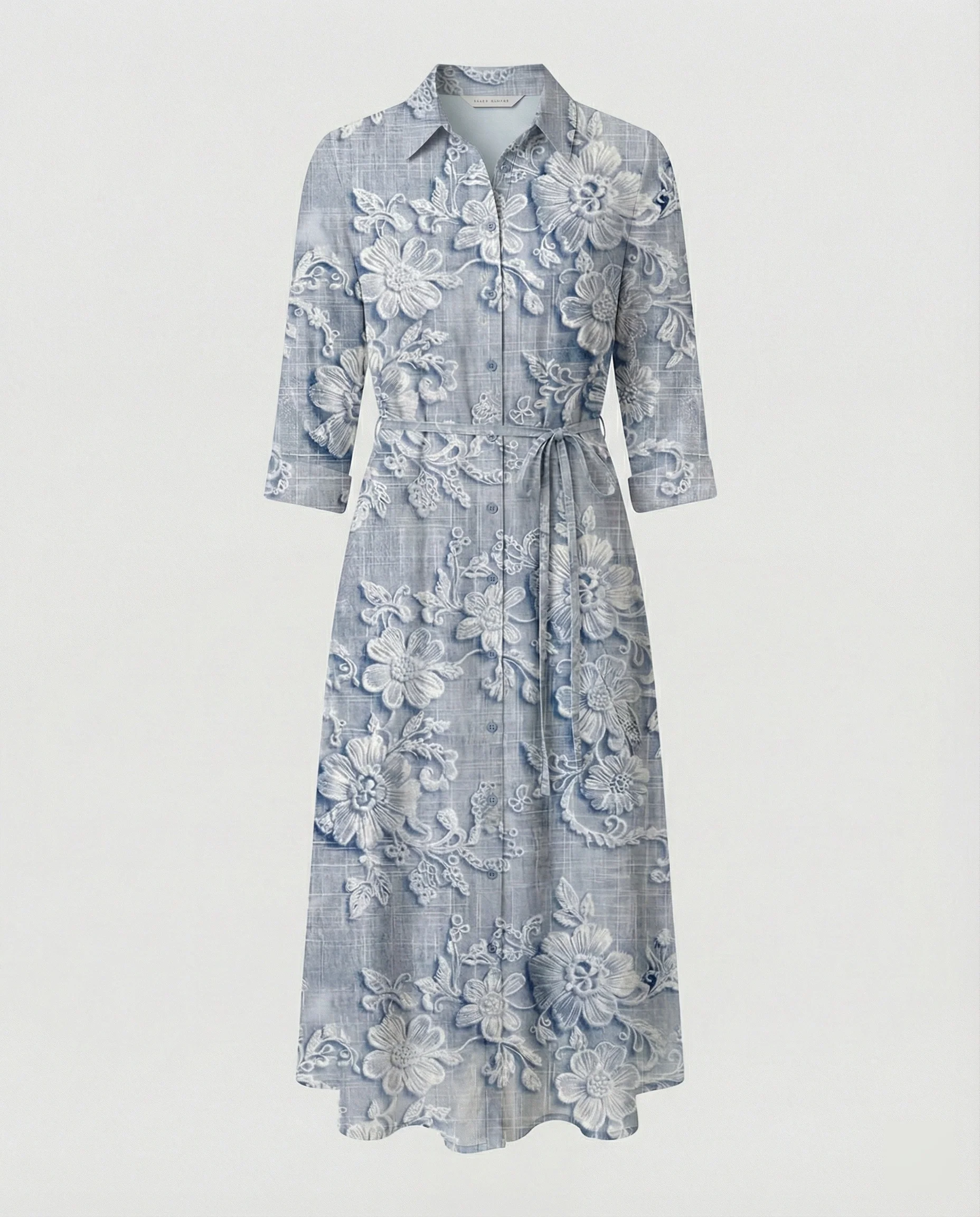 Maxikleid Damen Floral Leinenmix - Image 9