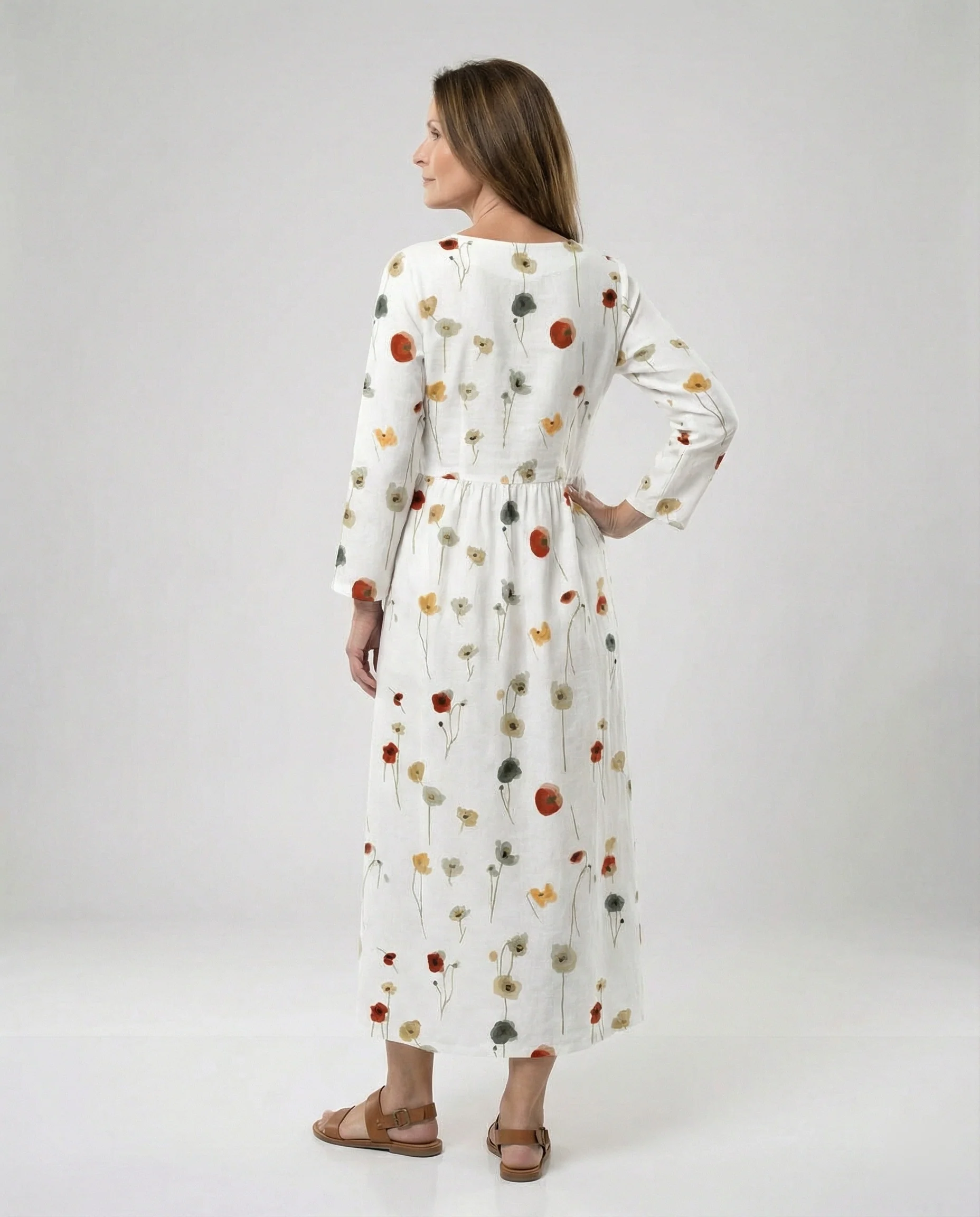 Damen Maxikleid floral mit Taschen - Image 13