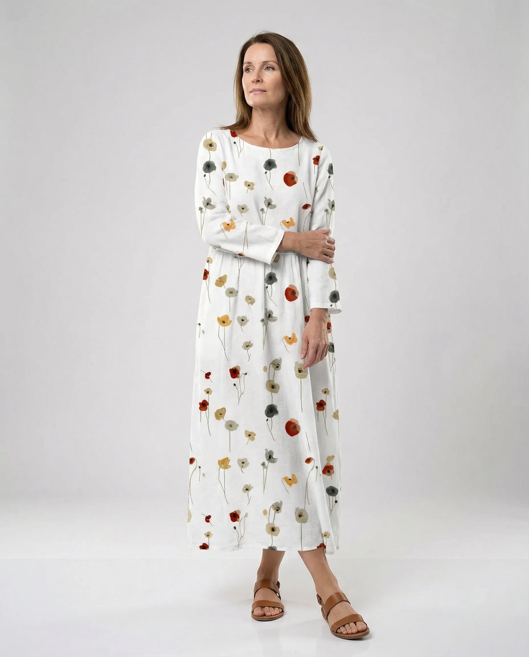 Damen Maxikleid floral mit Taschen - Image 15