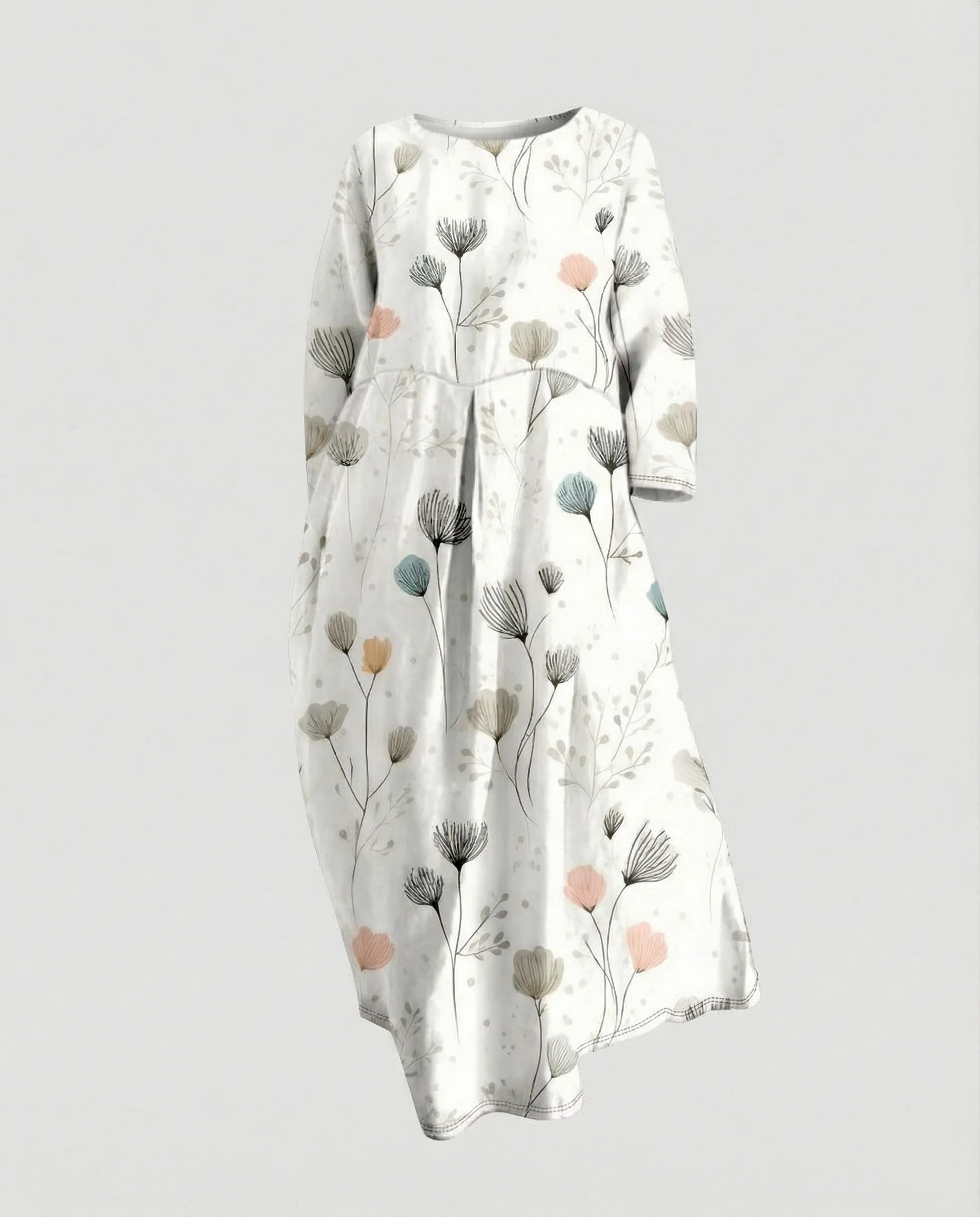 Damen Maxikleid floral mit Taschen - Image 29