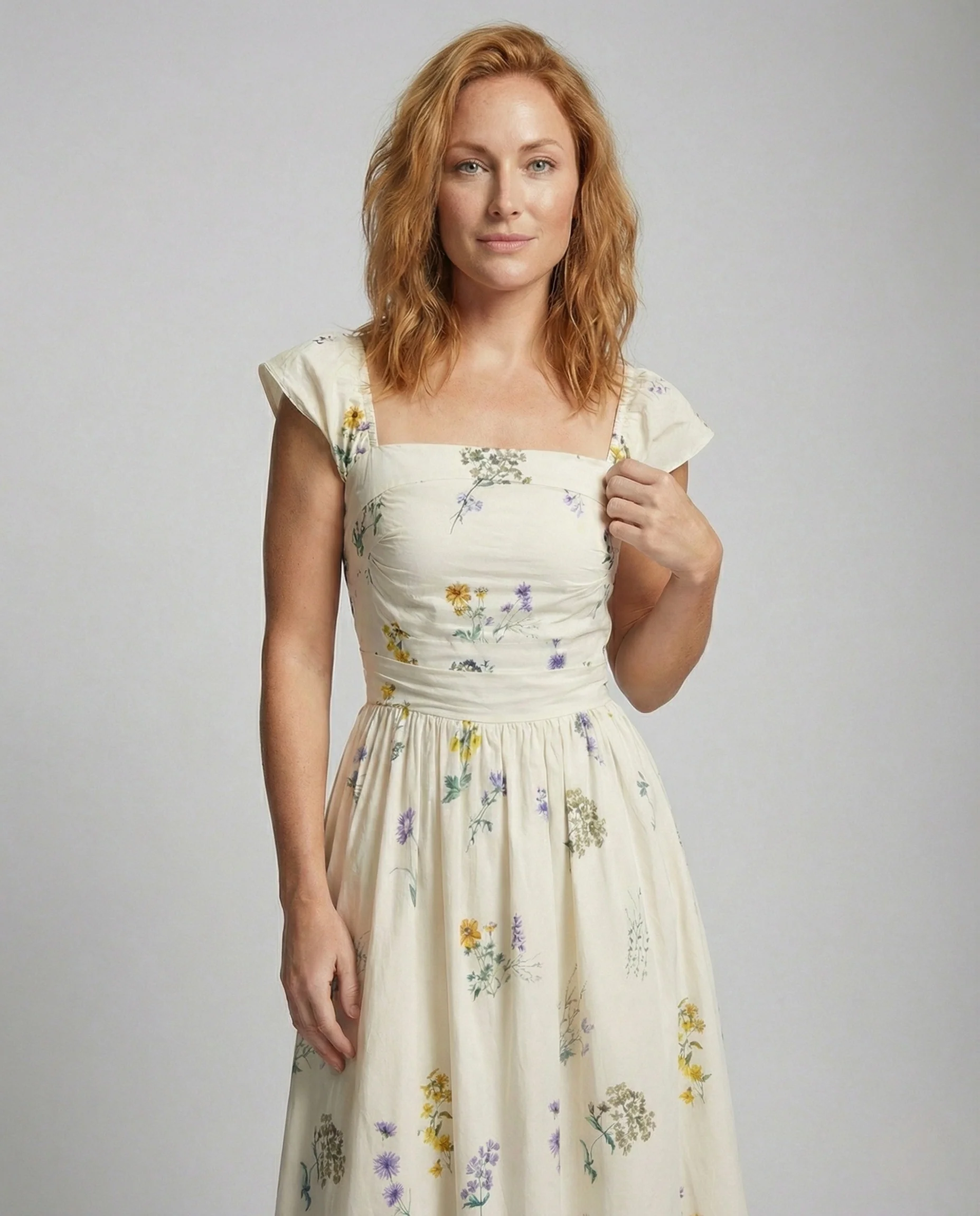 Damen Florales Sommer Maxikleid mit Corsage - Image 3