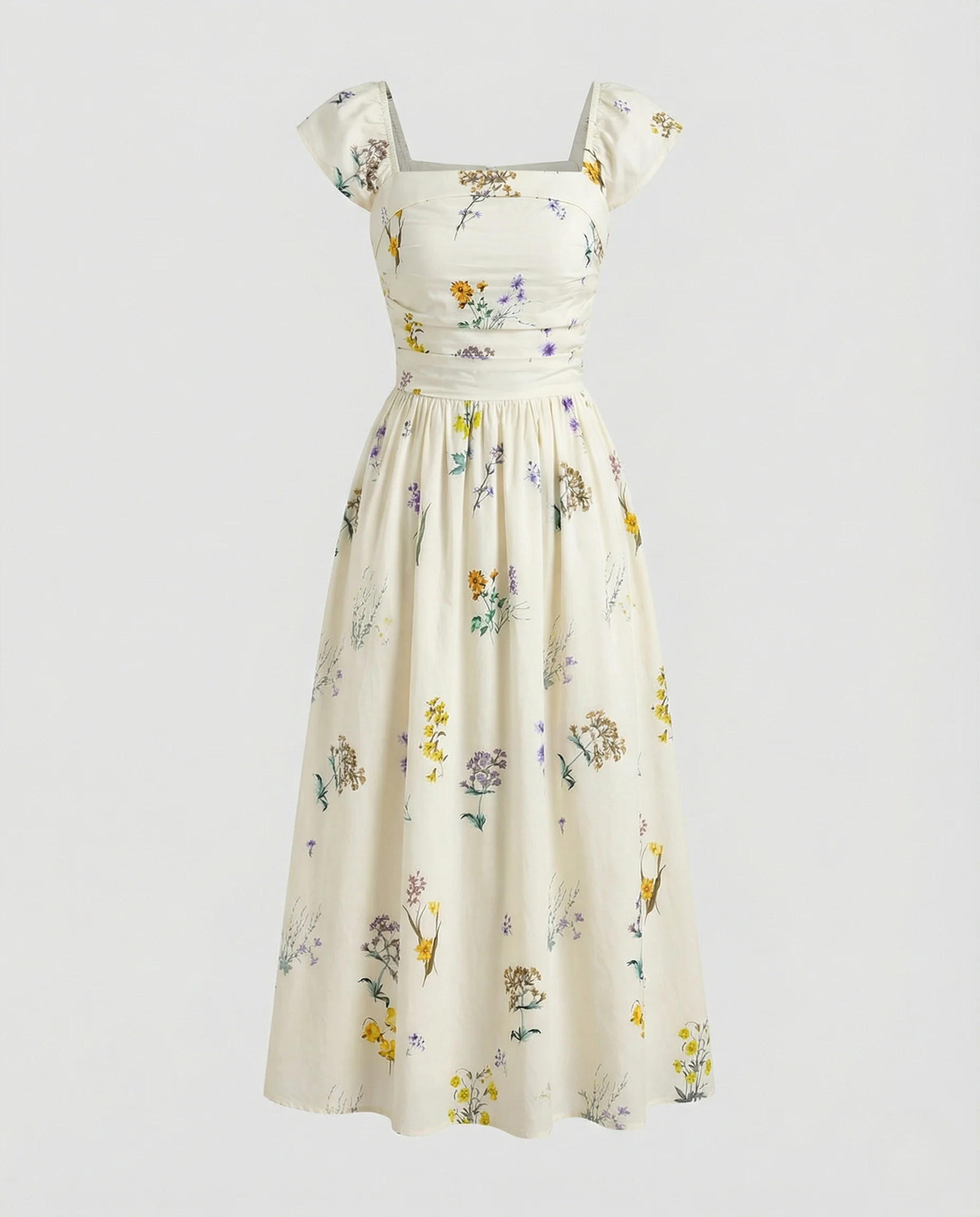 Damen Florales Sommer Maxikleid mit Corsage - Image 5