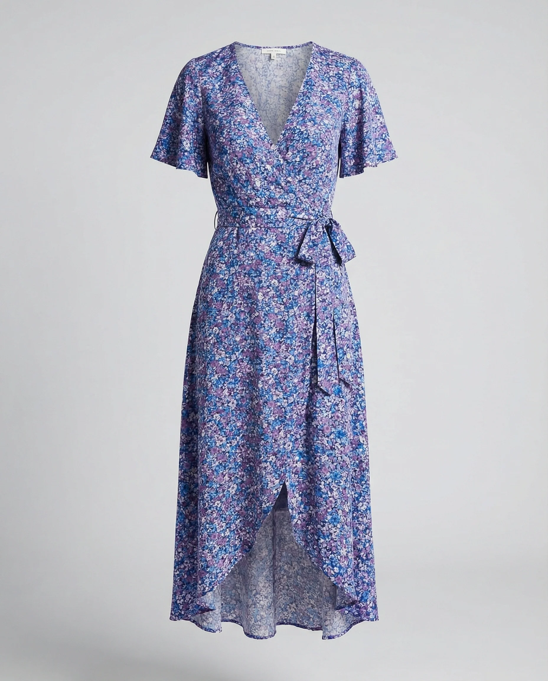 Damen Blumenkleid Midi mit Gürtel - Image 2