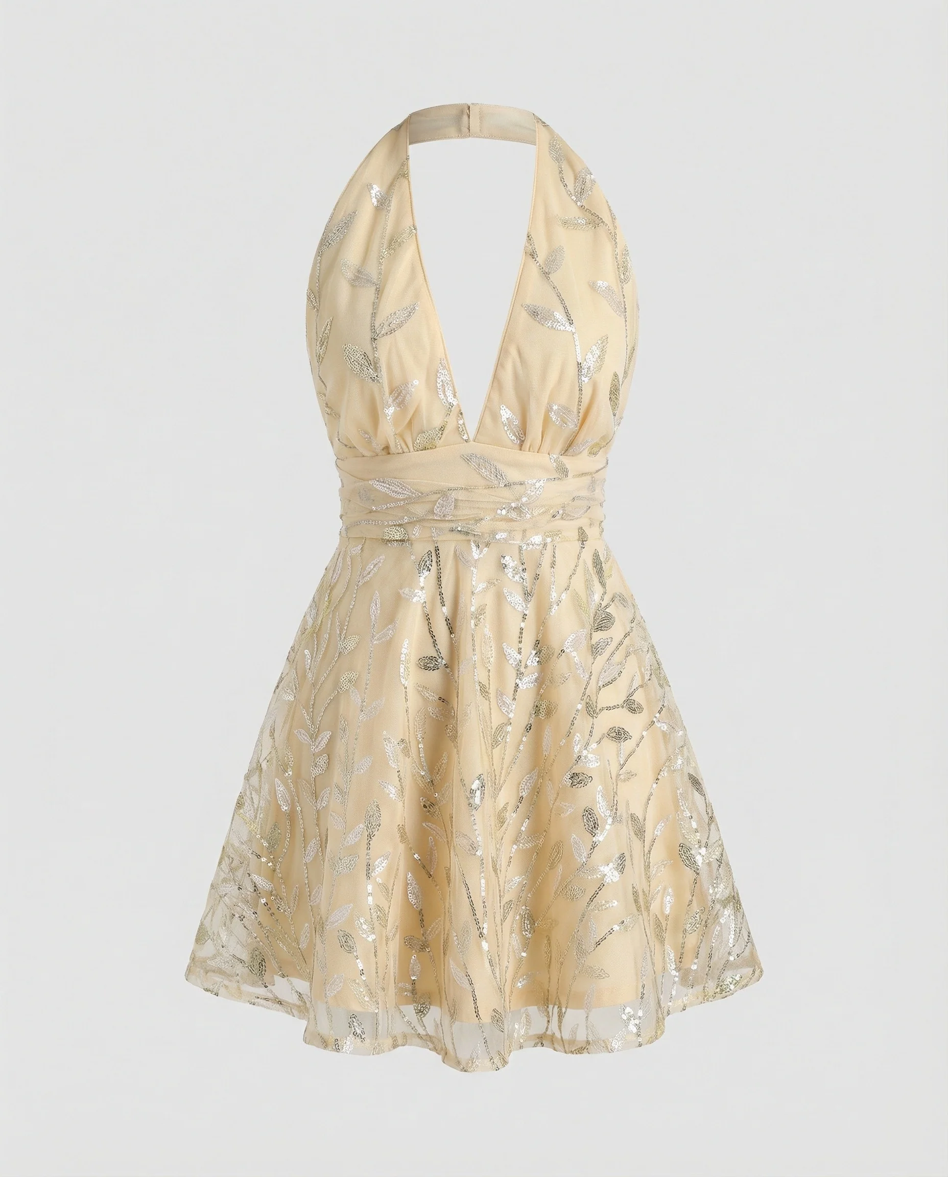 Damen Abendkleid kurz mit Glitzer - Image 5